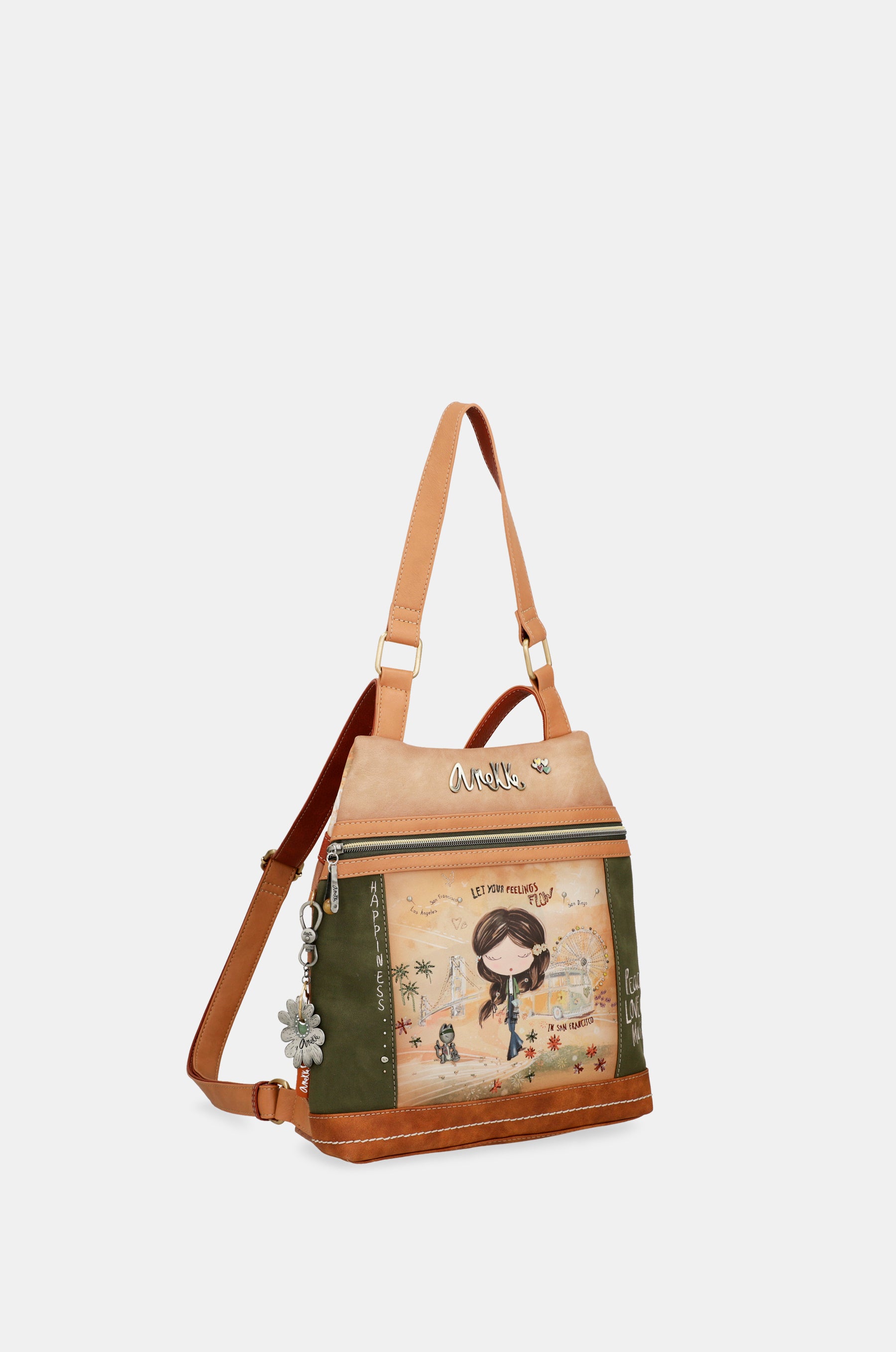 Sac à dos antivol camel Anekke Peace & Love