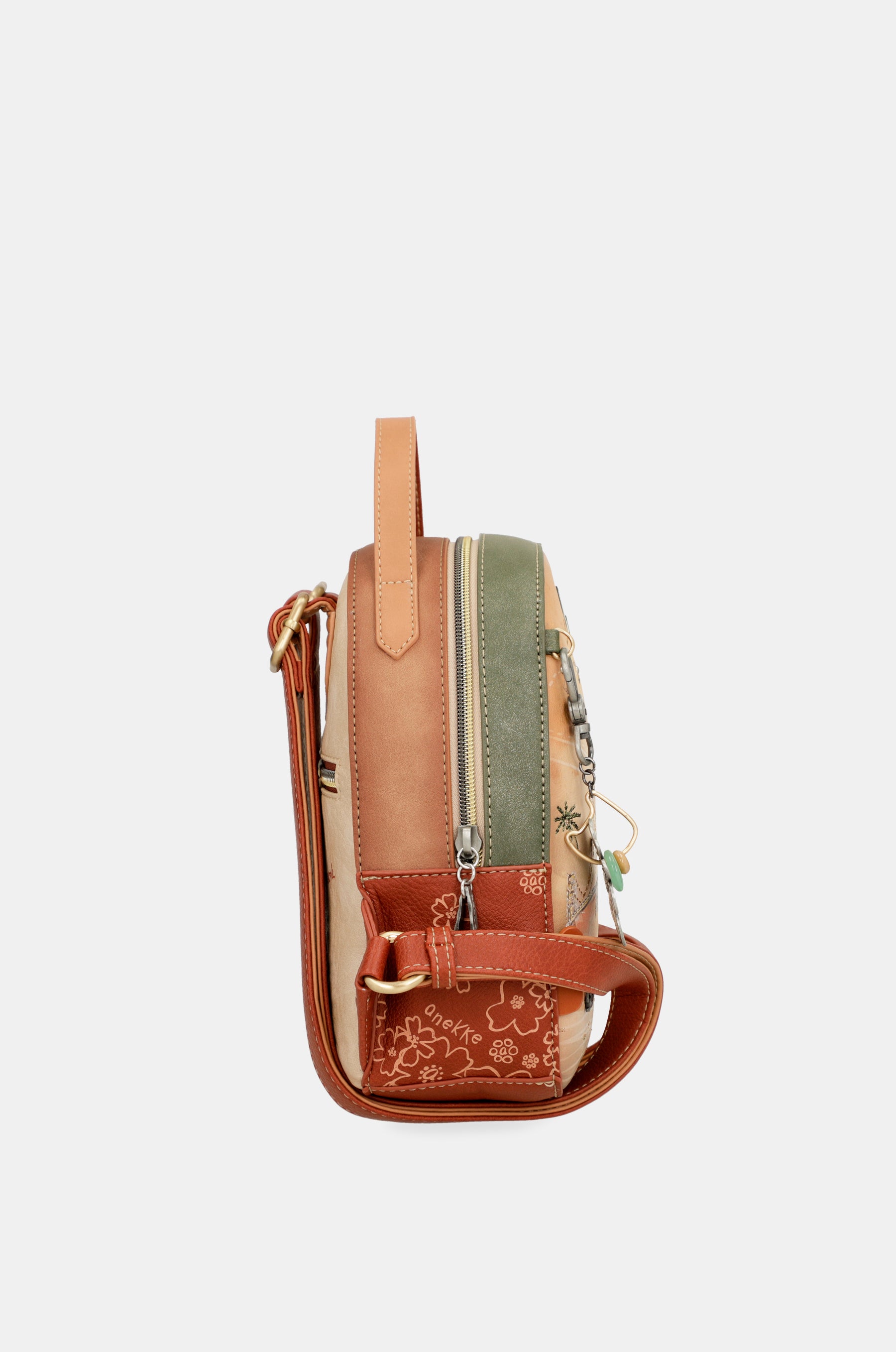 Sac à dos petit format camel Peace & Love