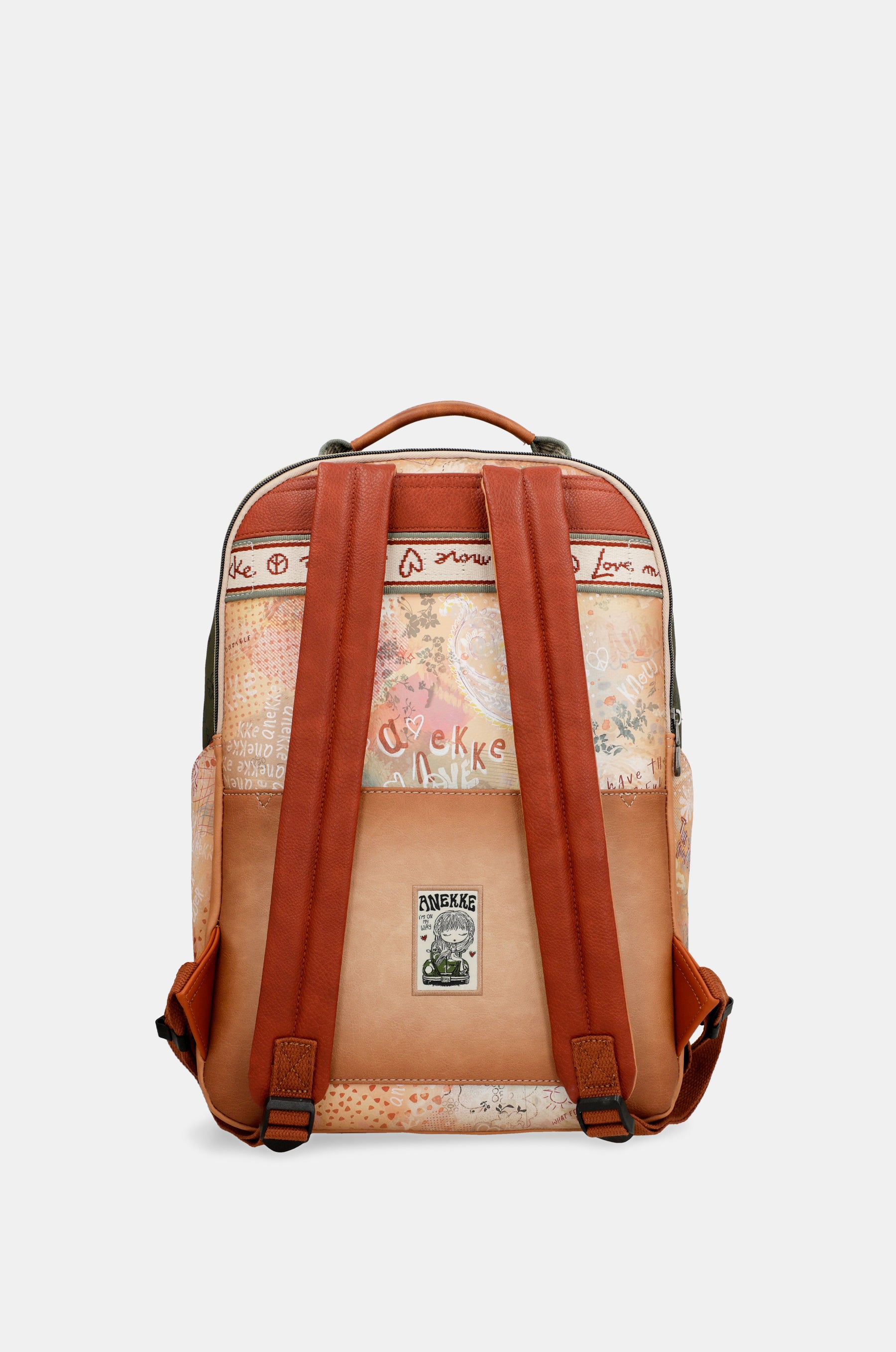 Sac à dos d’école camel Peace & Love