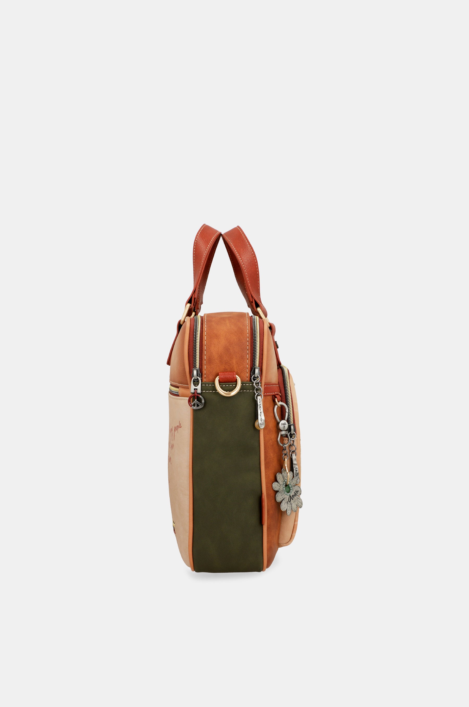 Porte-documents camel Peace & Love