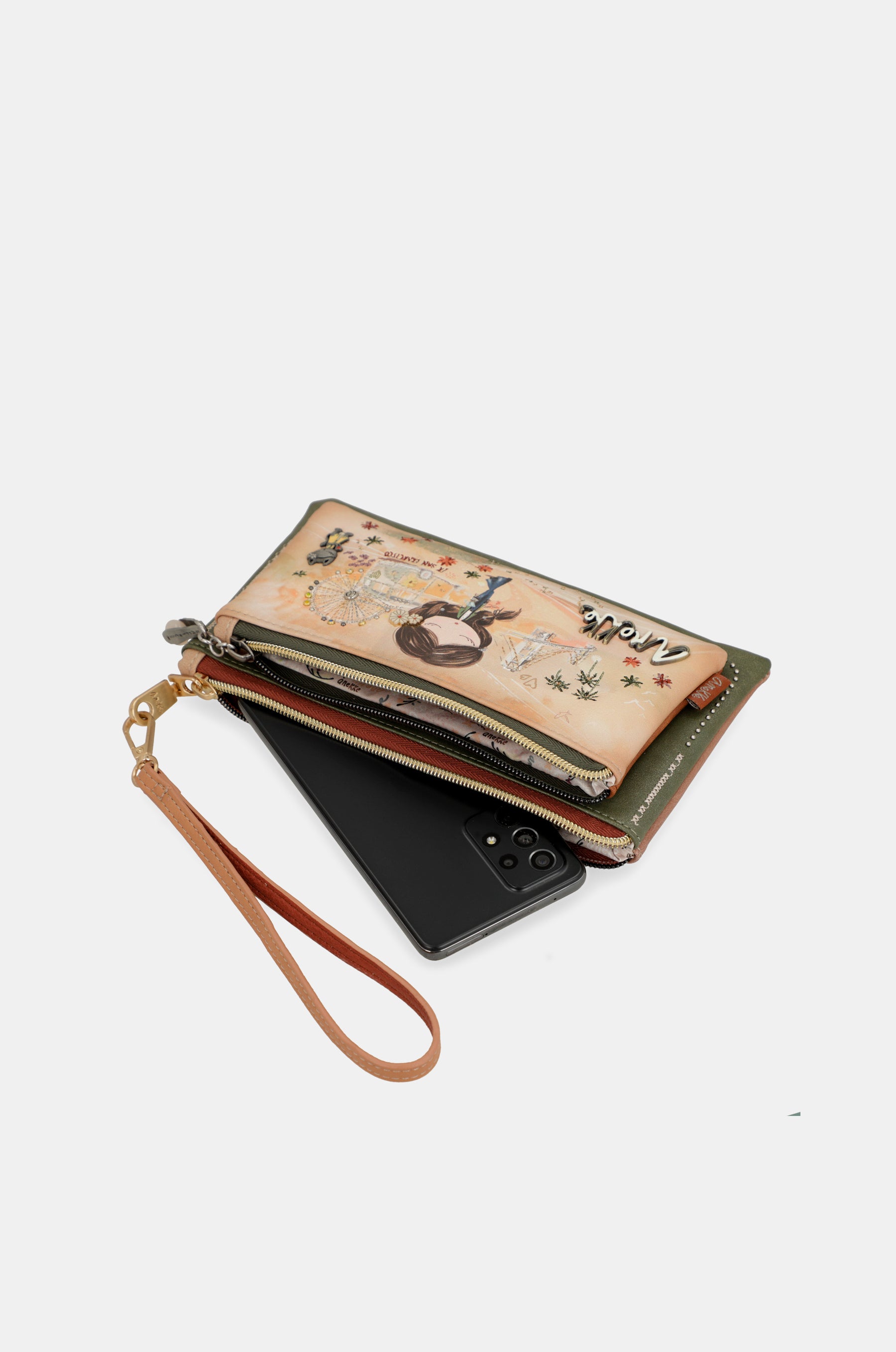 Portefeuille RFID camel Peace & Love