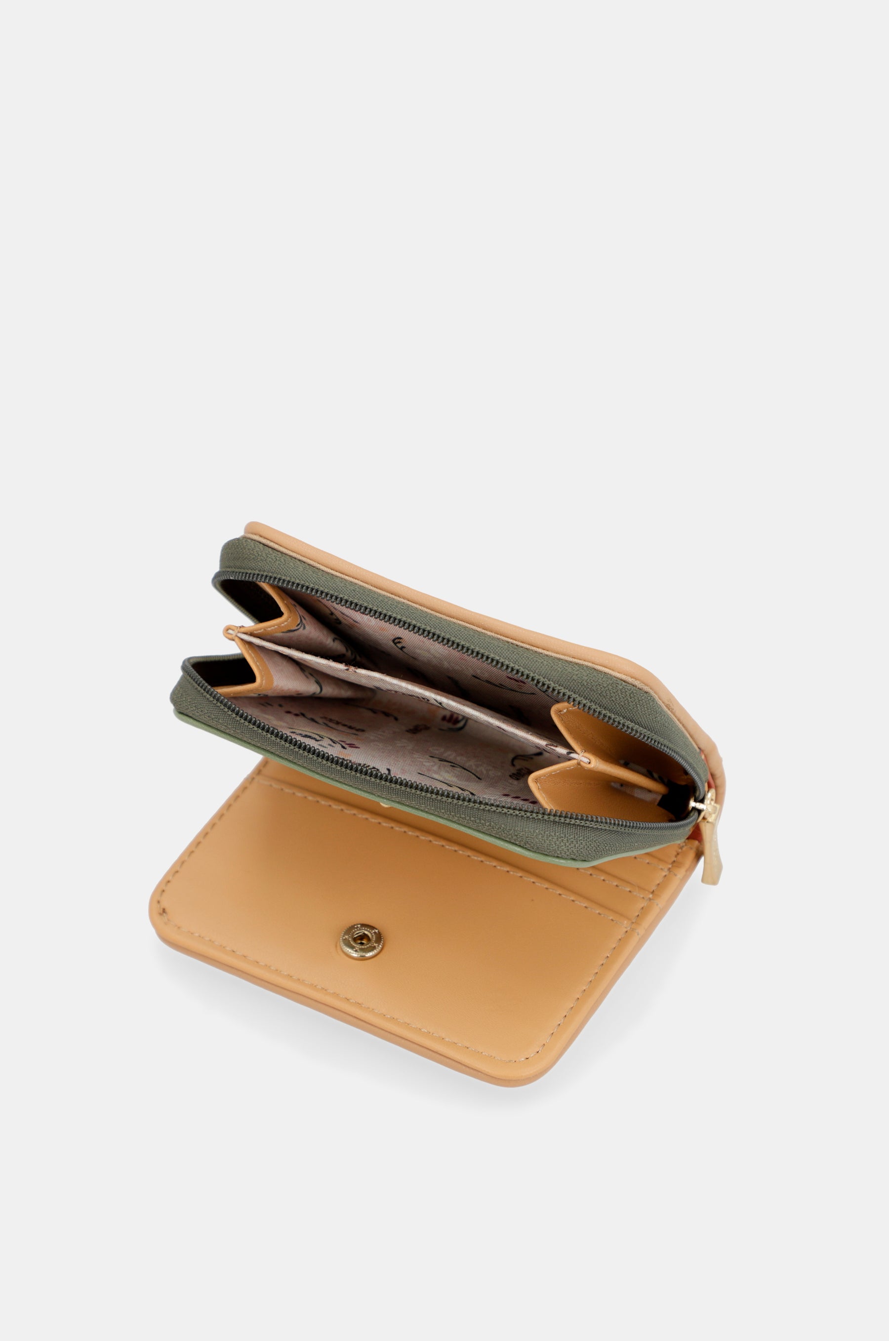 Portefeuille RFID format camel Peace & Love