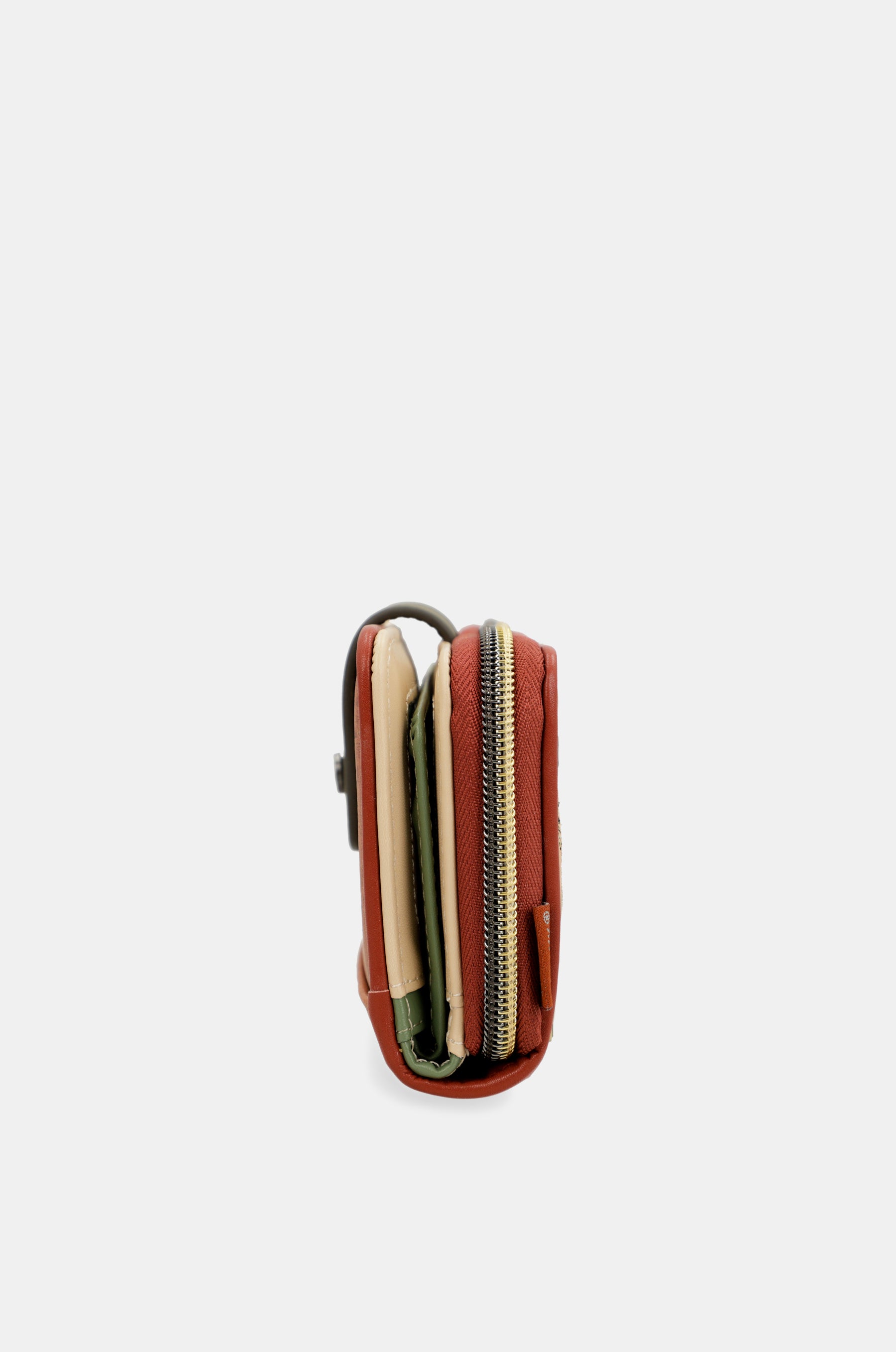 Portefeuille RFID moyen format camel Peace & Love