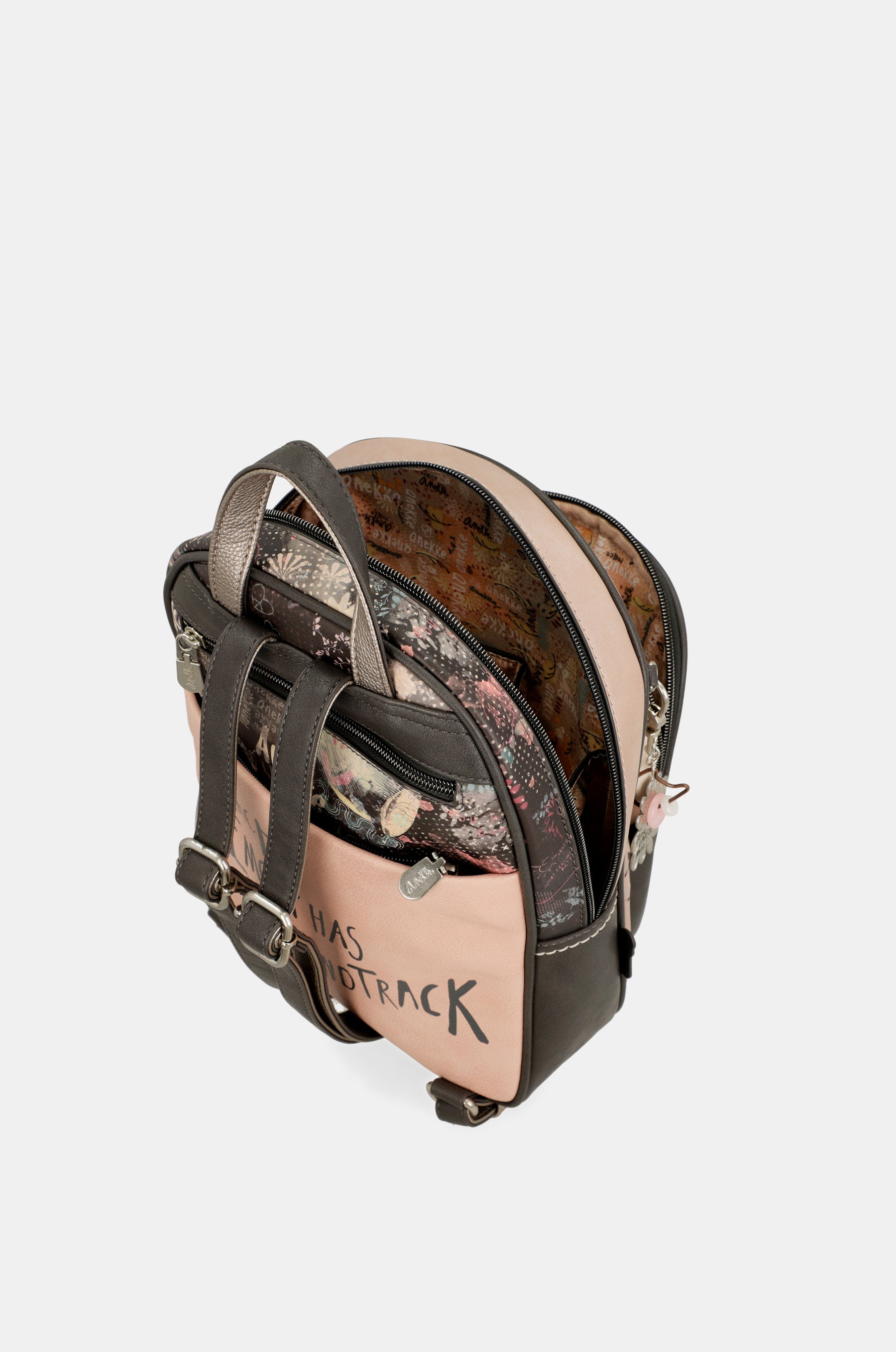 Sac à dos moyen format rose Peace & Love