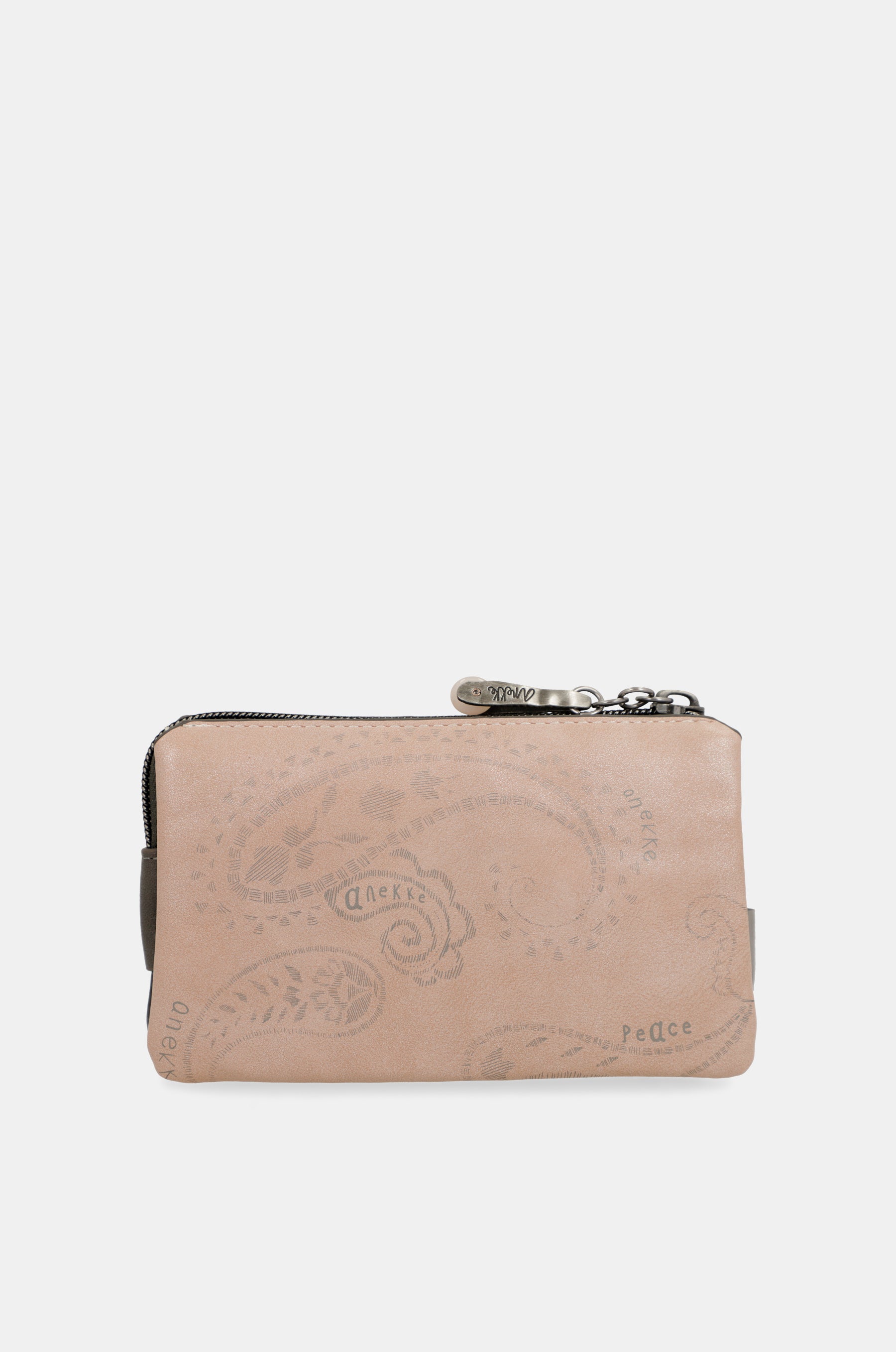Porte-monnaie 3 compartiments rose Peace & Love
