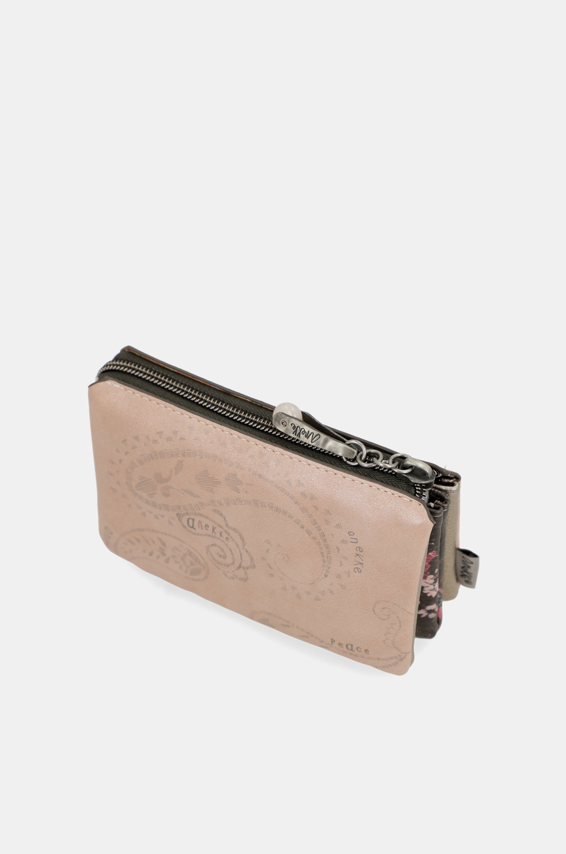 Porte-monnaie 3 compartiments rose Peace & Love