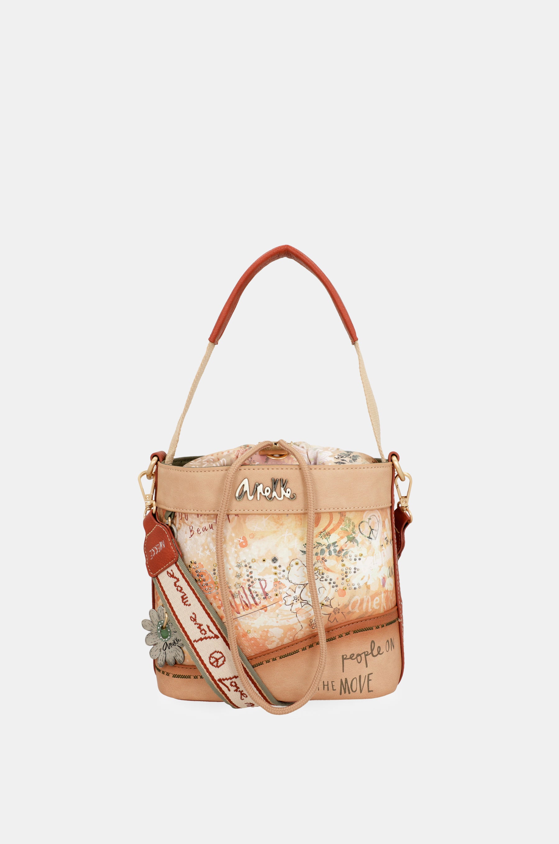 Sac bandoulière avec fermeture à corde Flowers