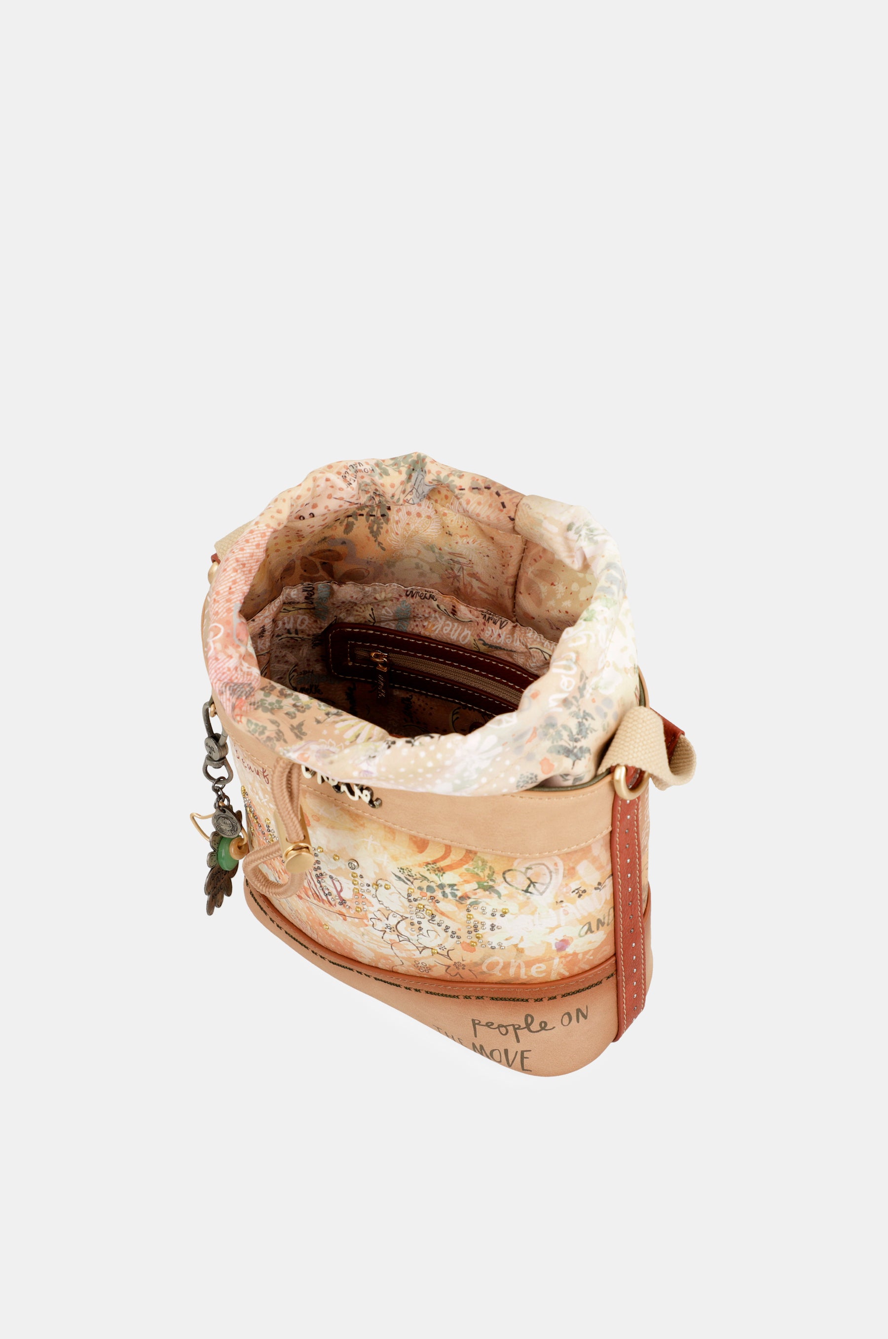 Sac bandoulière avec fermeture à corde Flowers