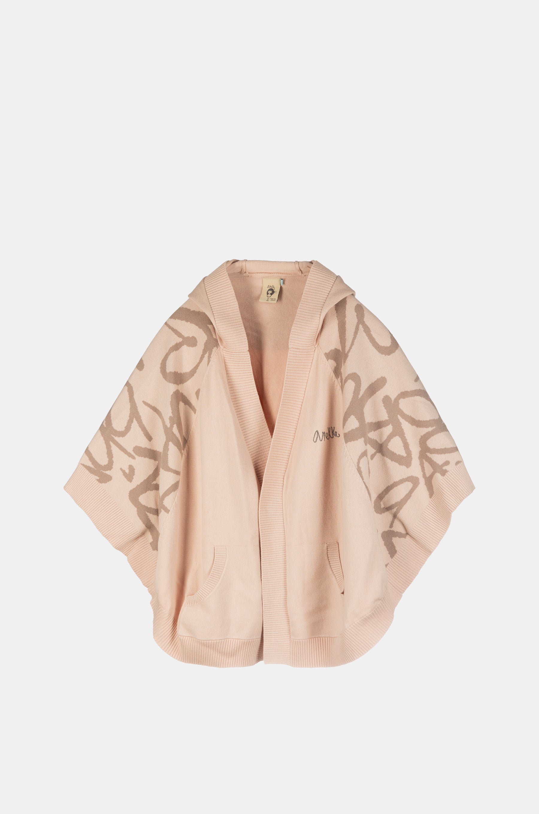 Veste beige style poncho