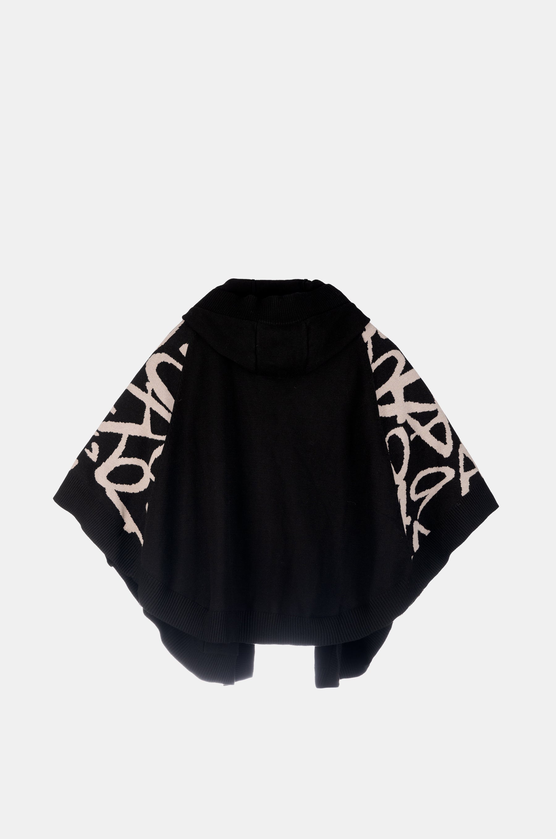 Veste noire style poncho