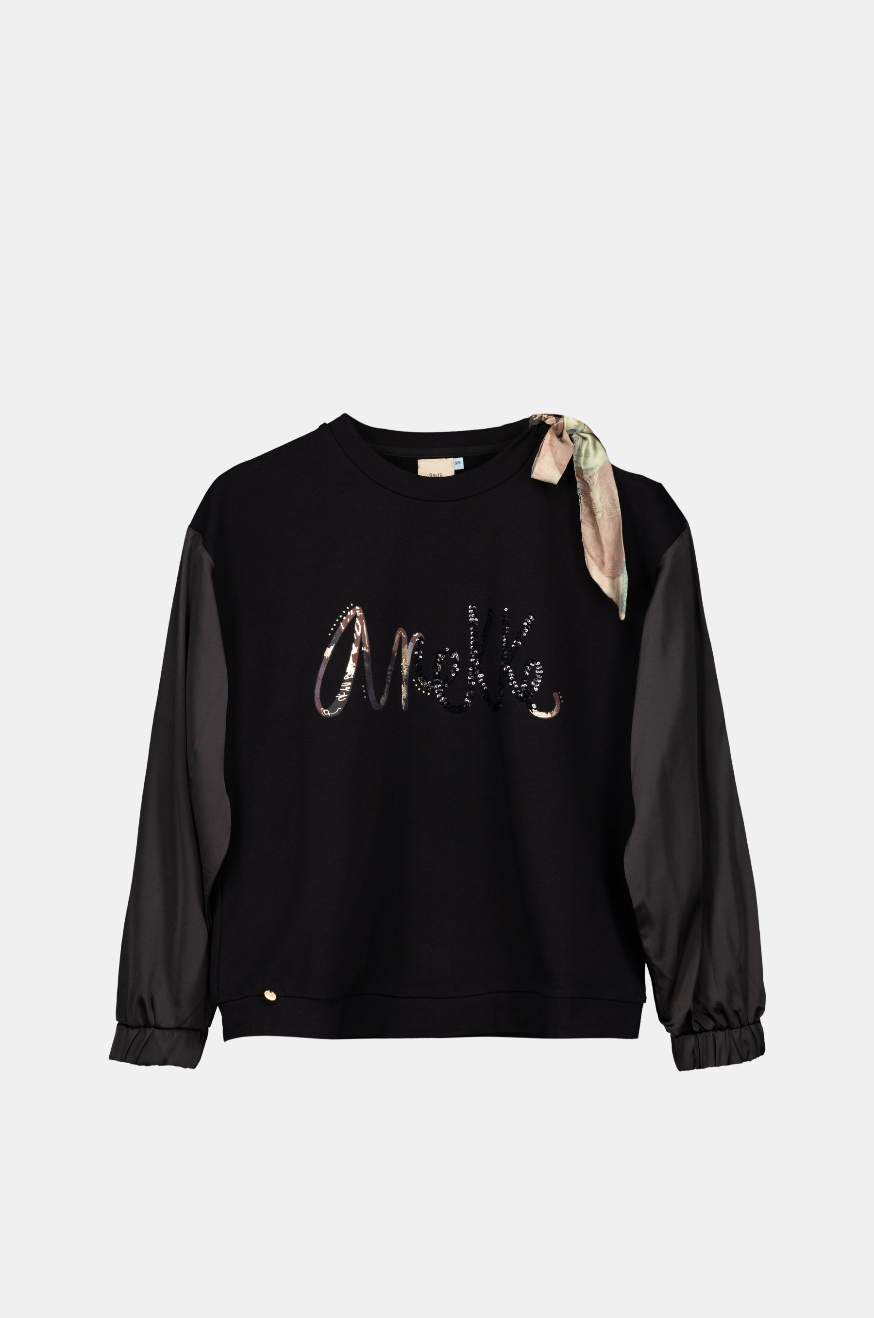 Sweat-shirt noir cut-out
