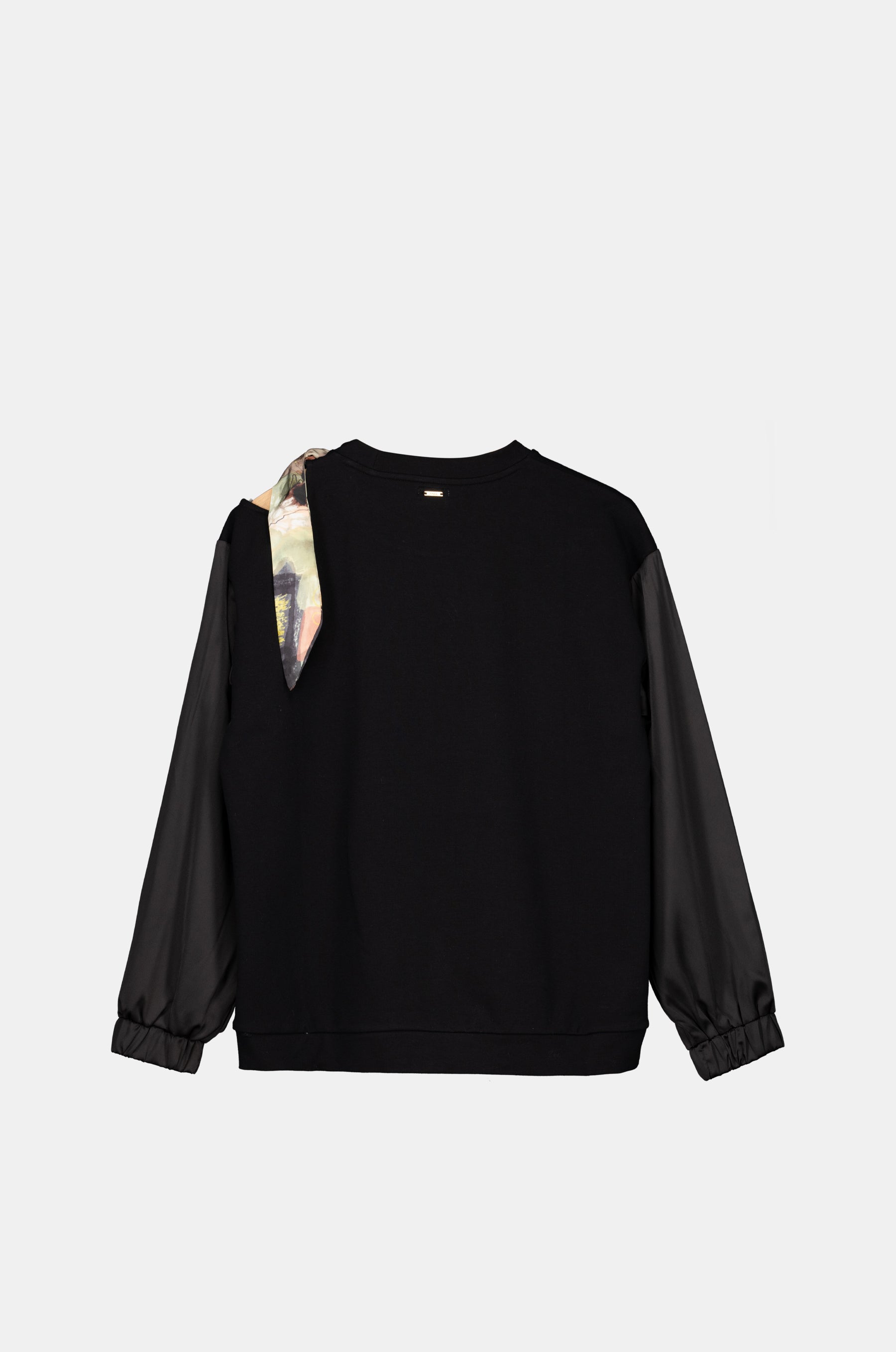 Sweat-shirt noir cut-out