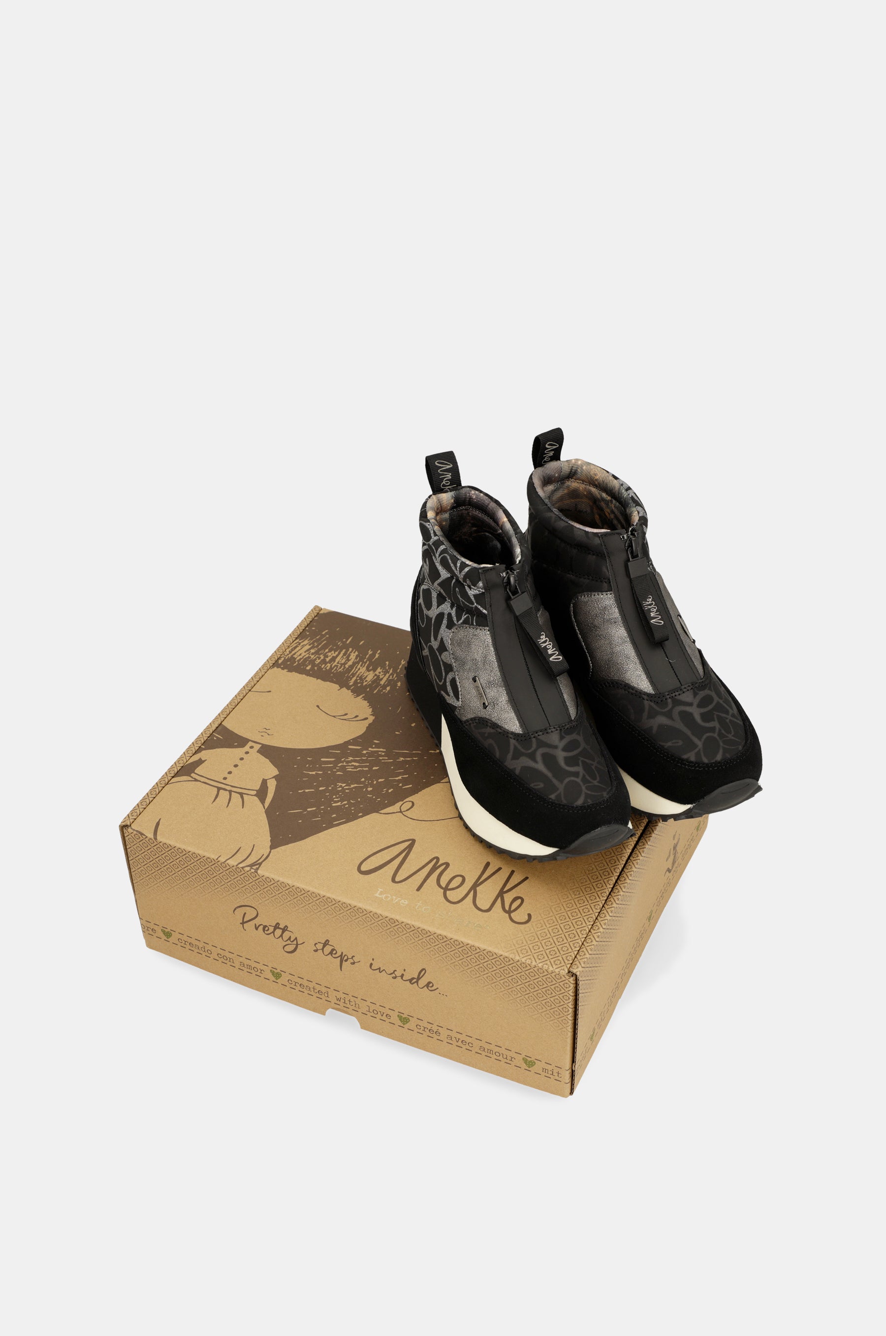 Baskets montantes Trendy, noir
