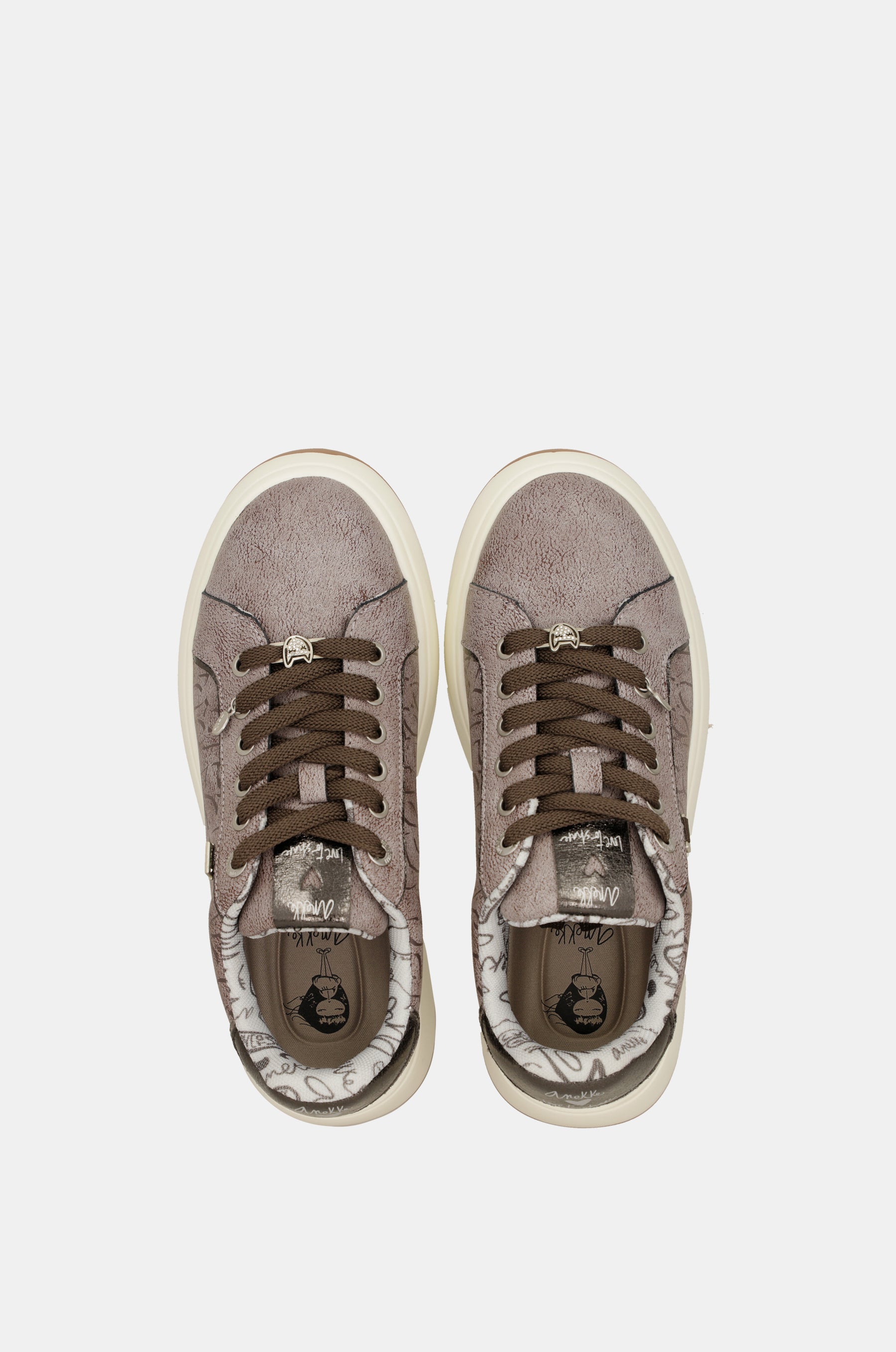 Baskets style casual, écru