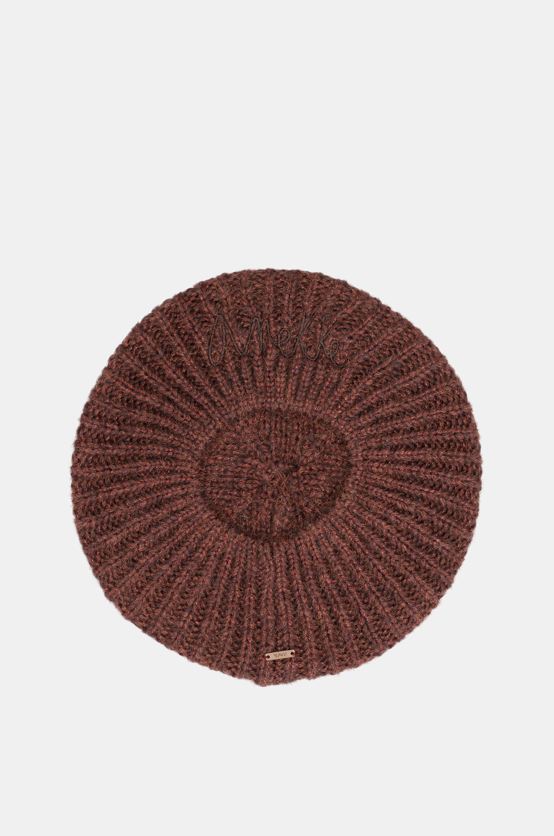 Béret en maille, bordeaux