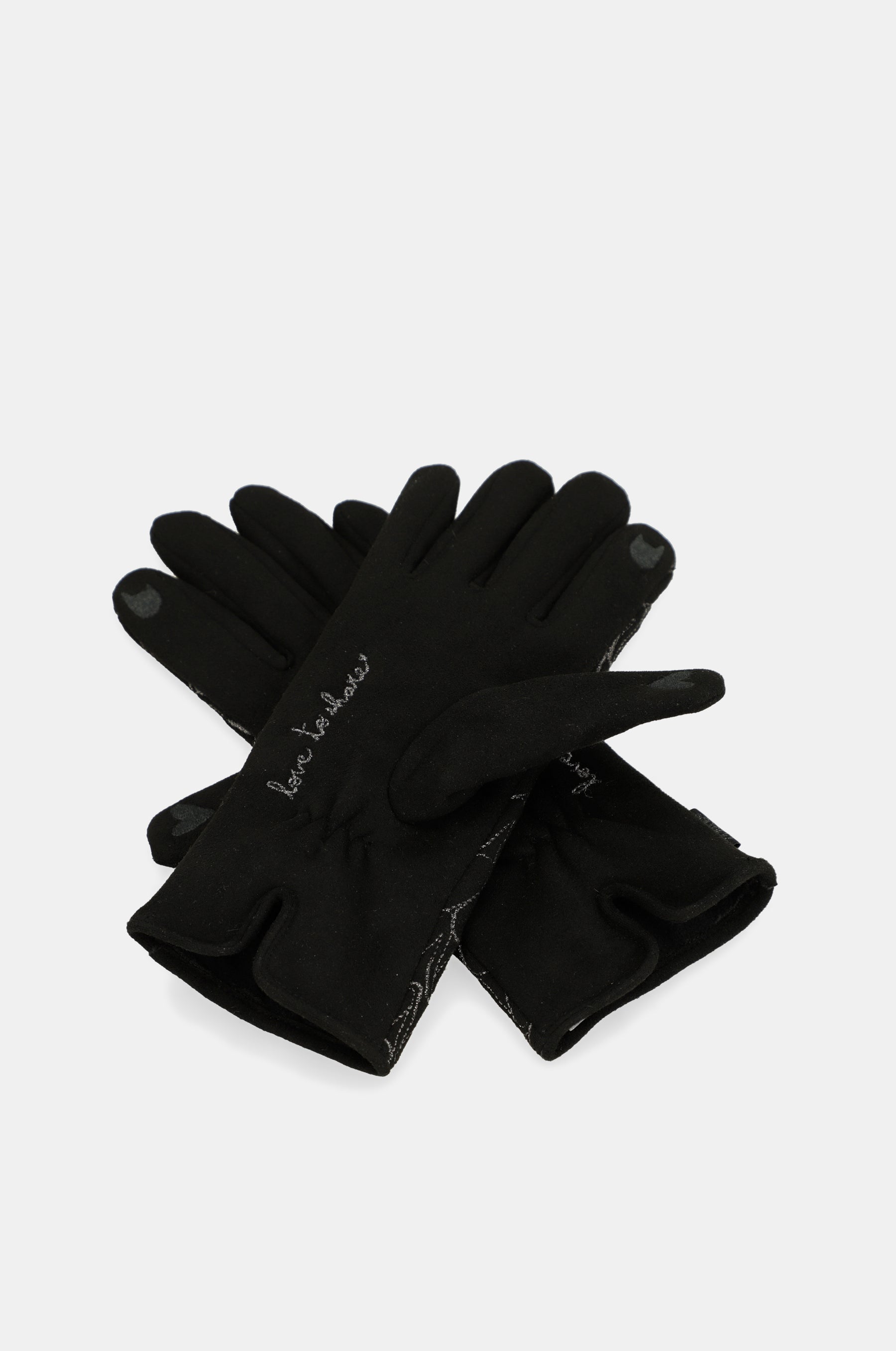 Gants avec logo Anekke, noir