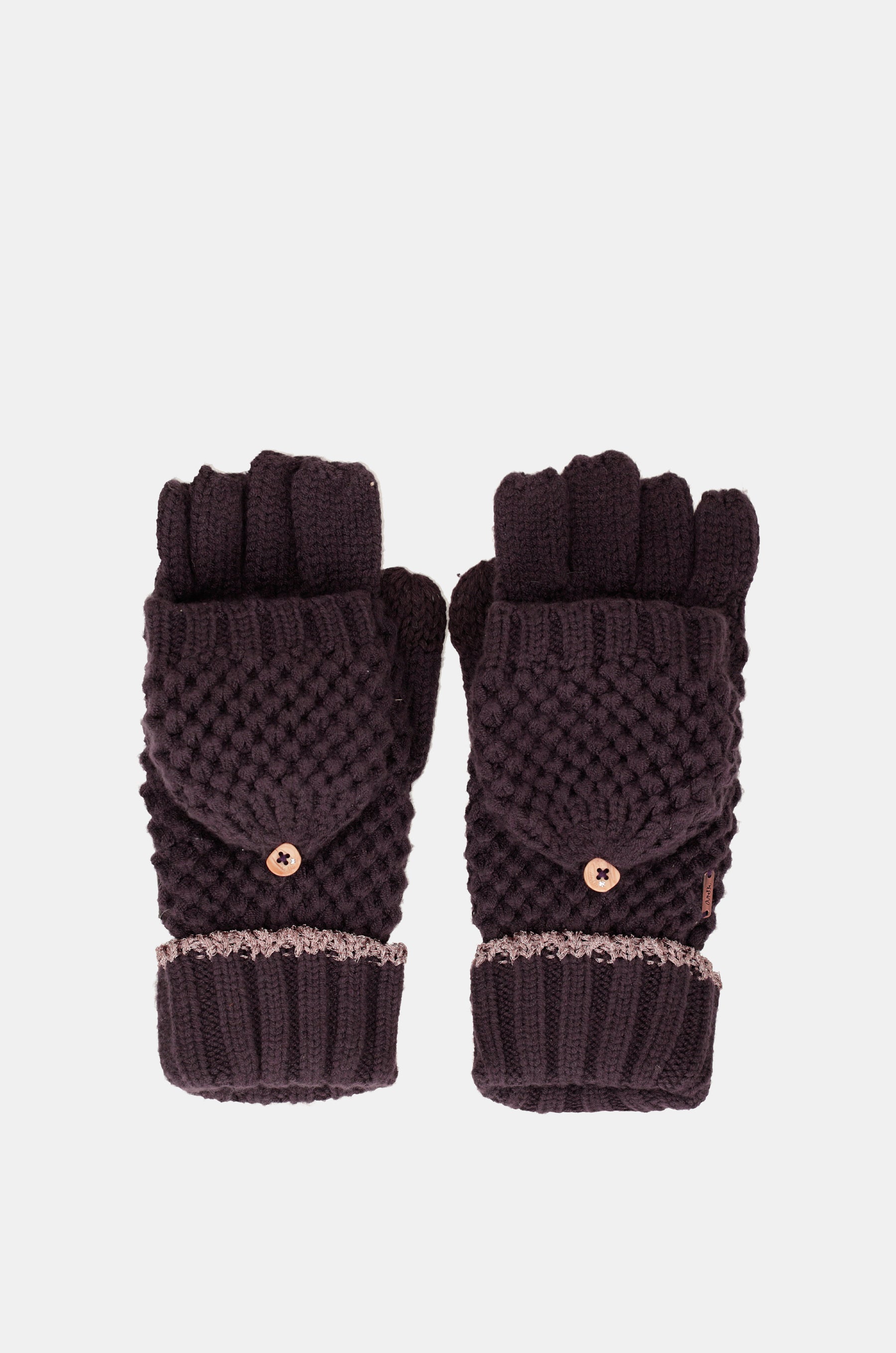 Mitaines en maille, violet