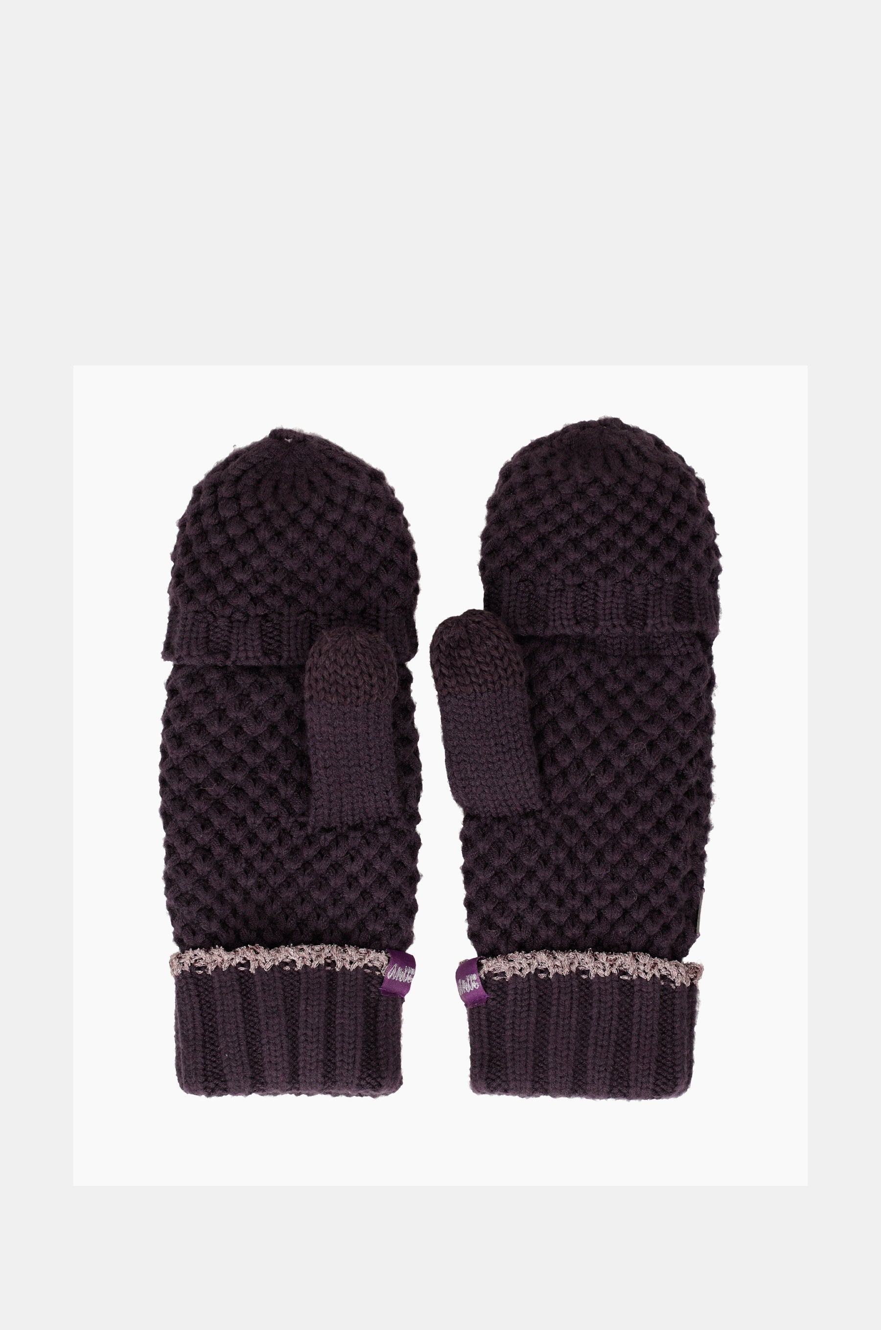 Mitaines en maille, violet