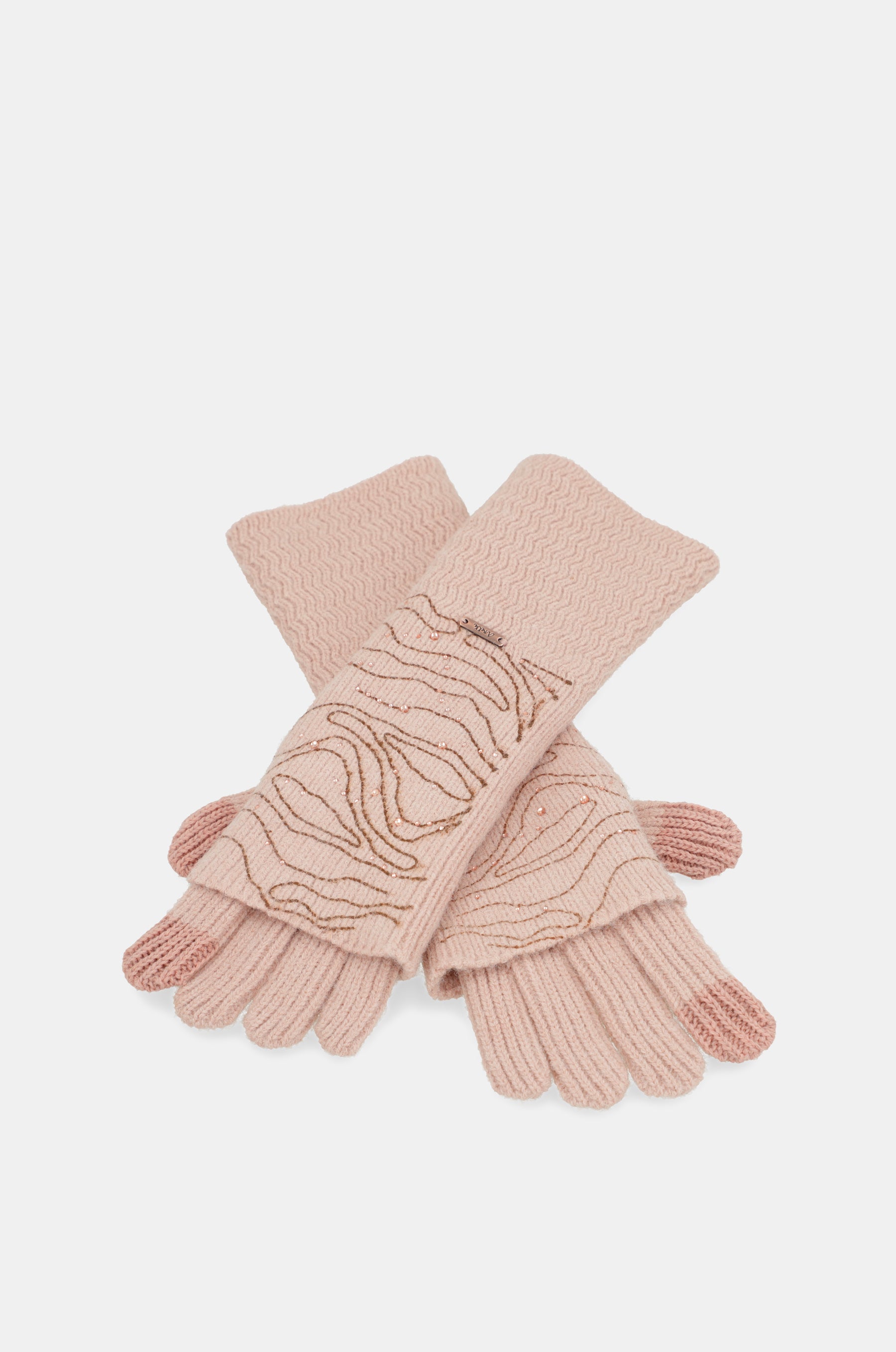 Gants en maille, beige