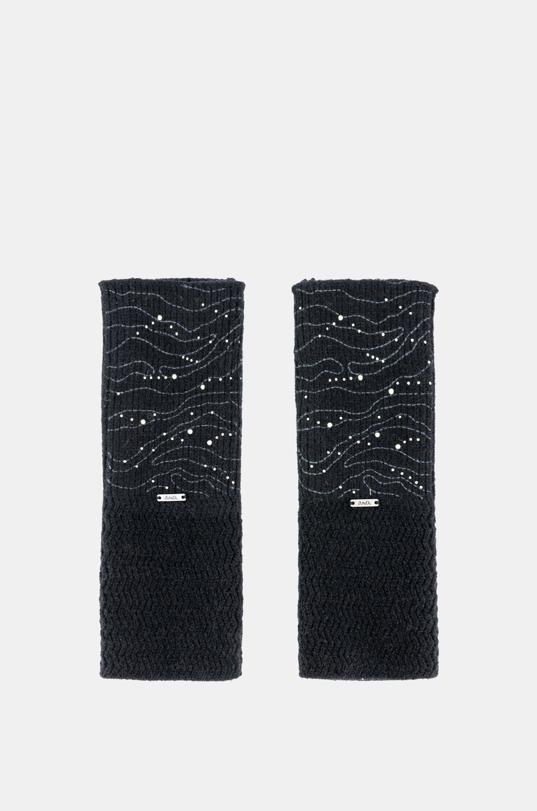 Gants en maille, noir