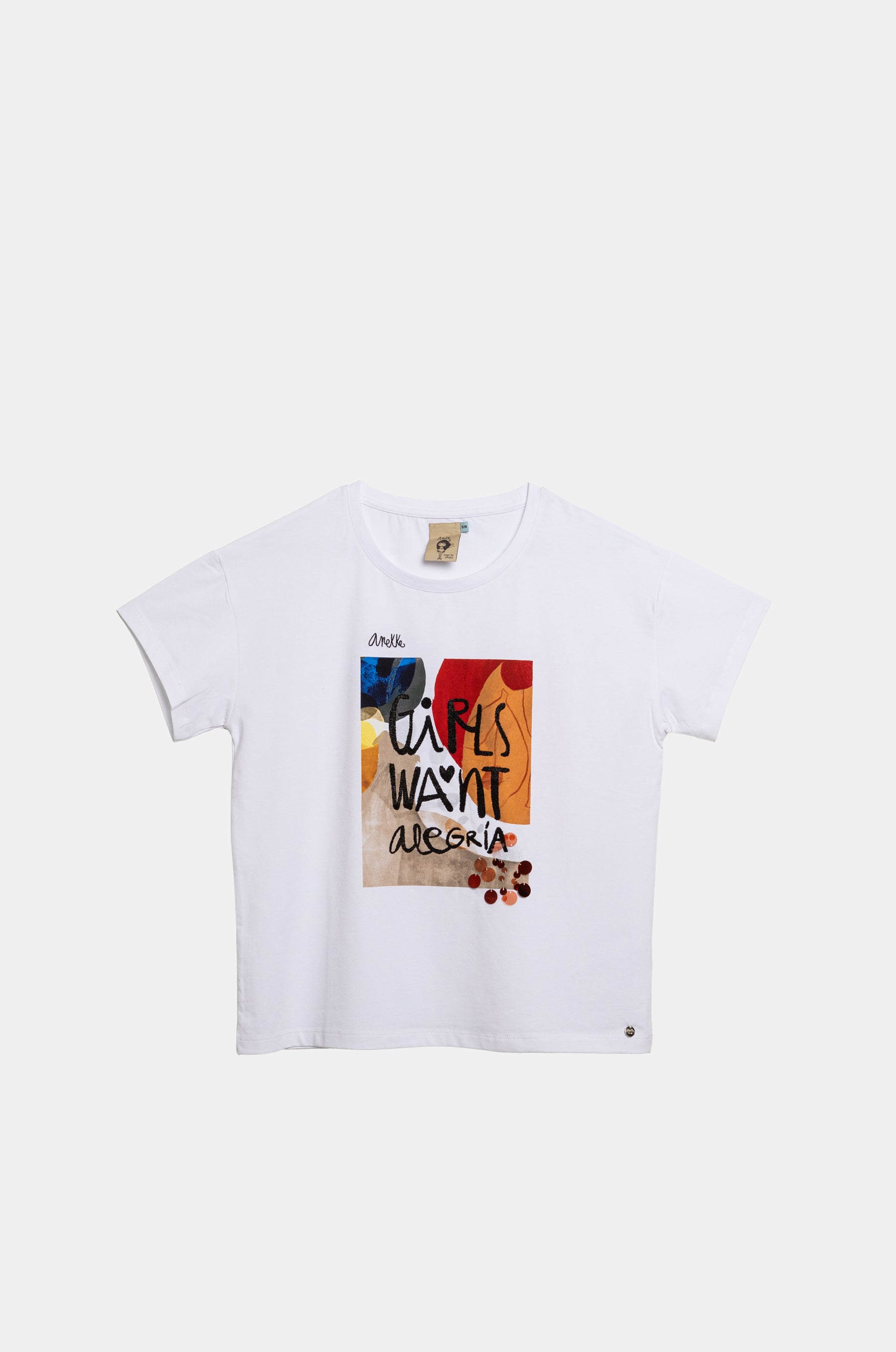 T-shirt blanc à manches courtes Alma