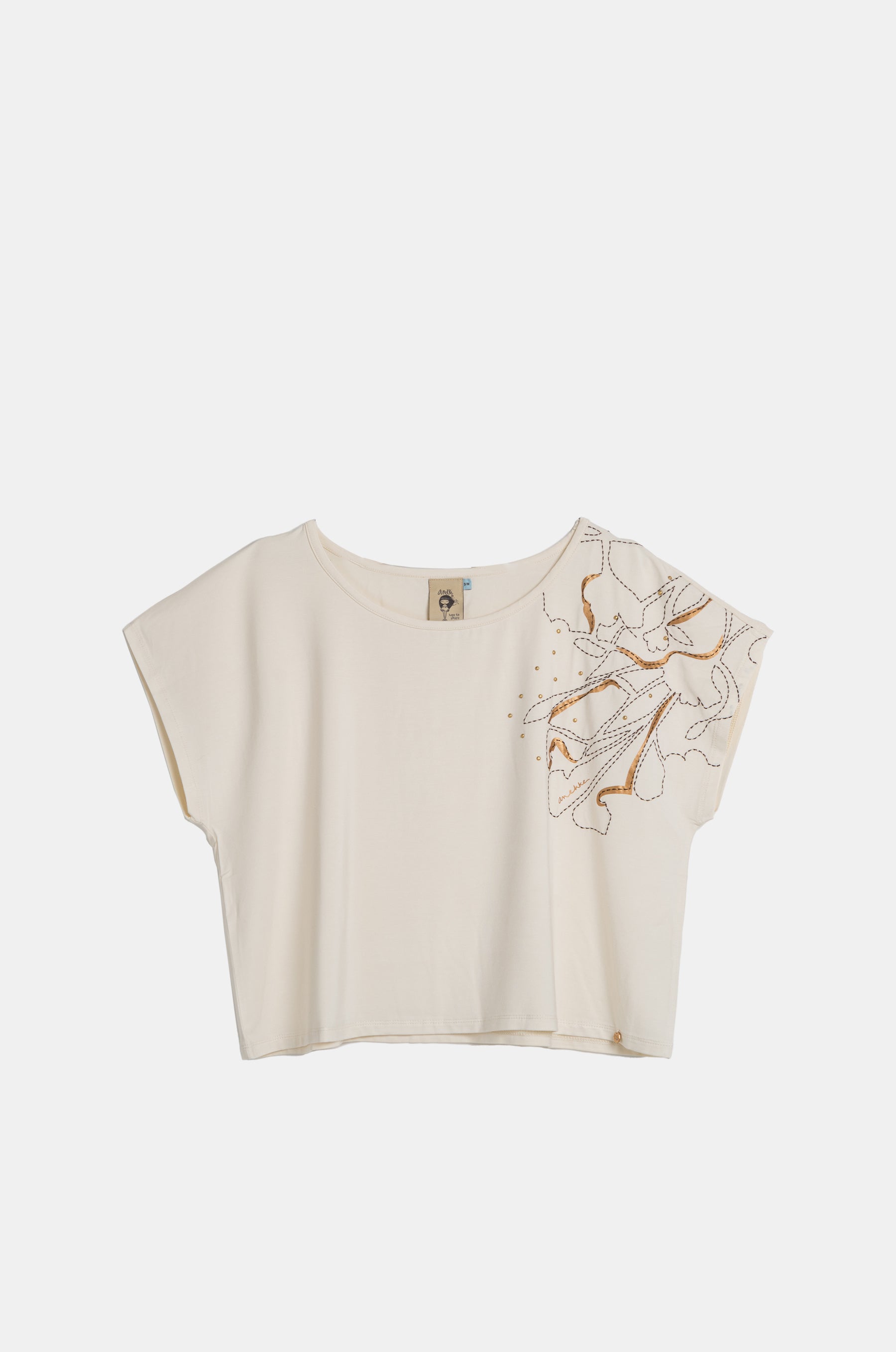 T-shirt beige Anekke