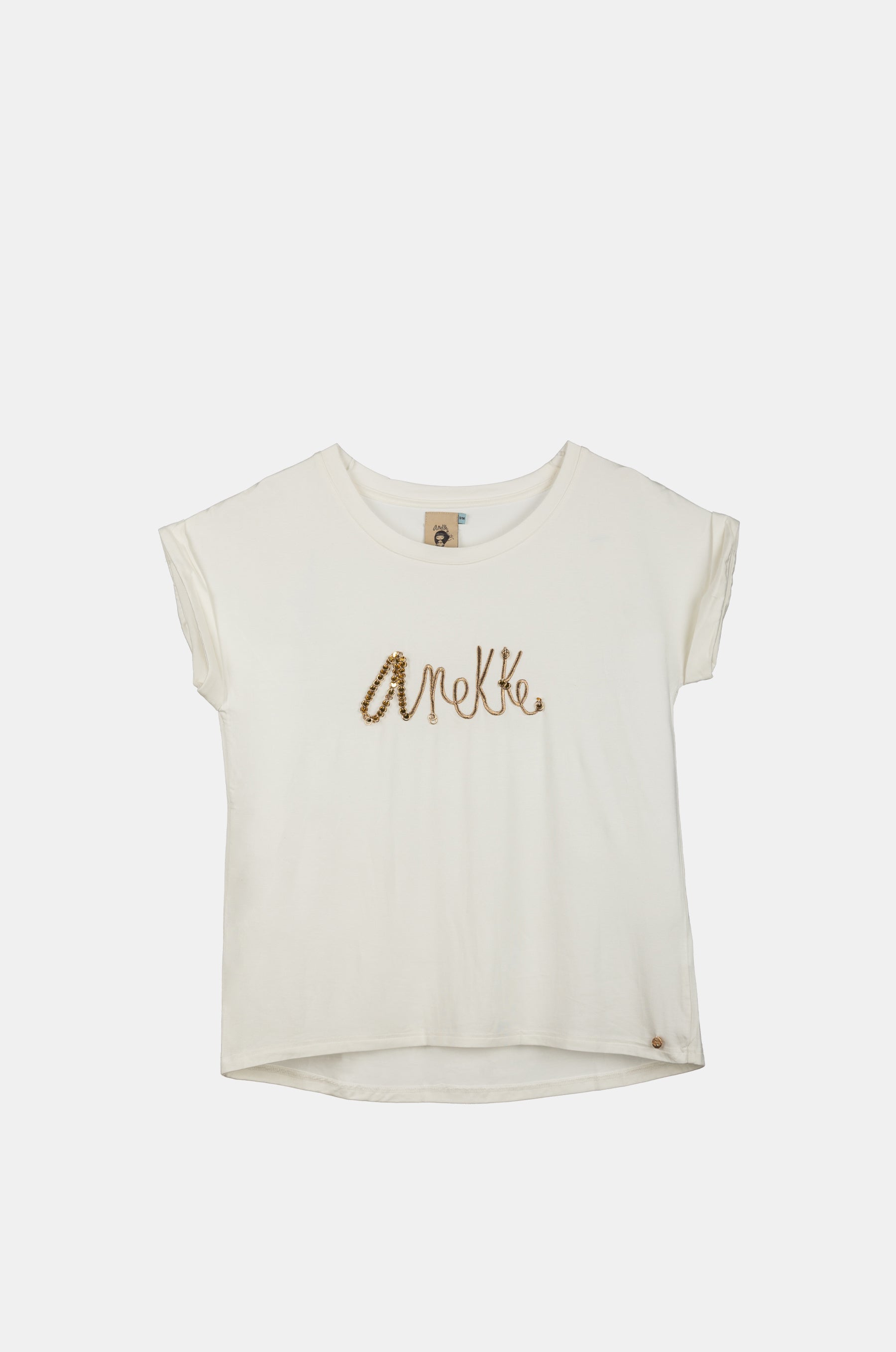 T-shirt blanc à manches courtes avec logo