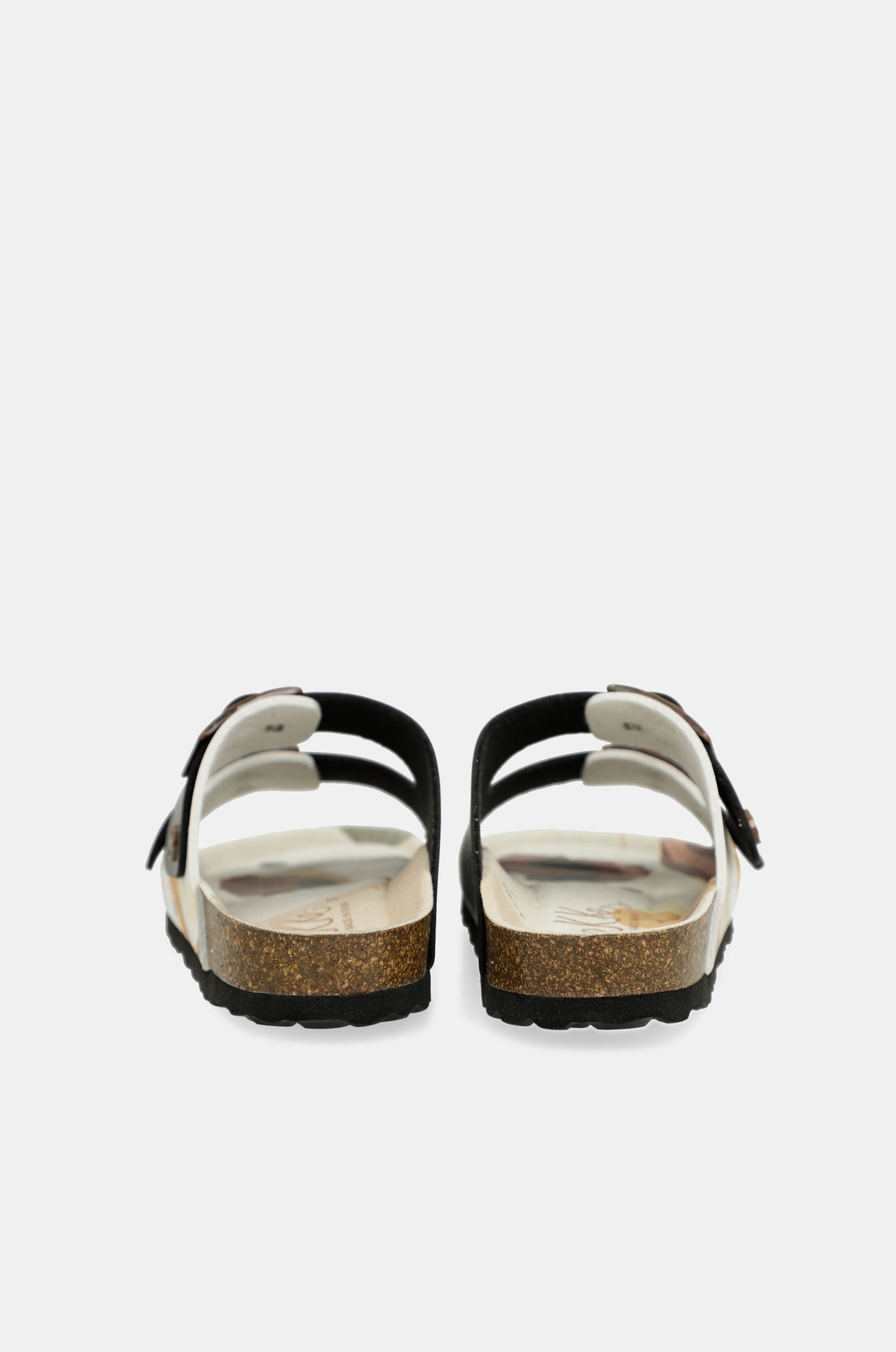 Sandales bio multicolores noires