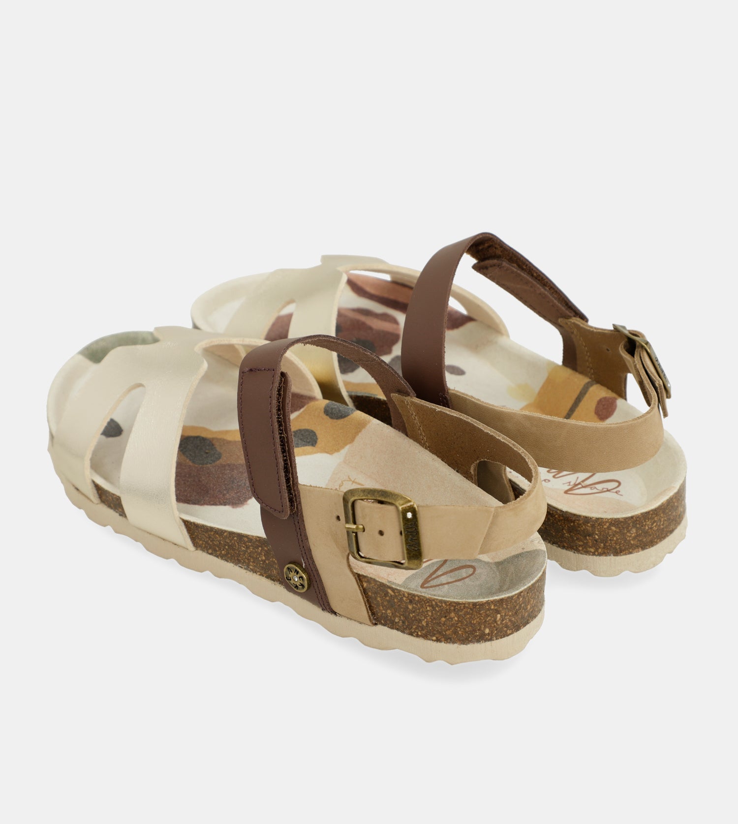 Sandales dorées et marron