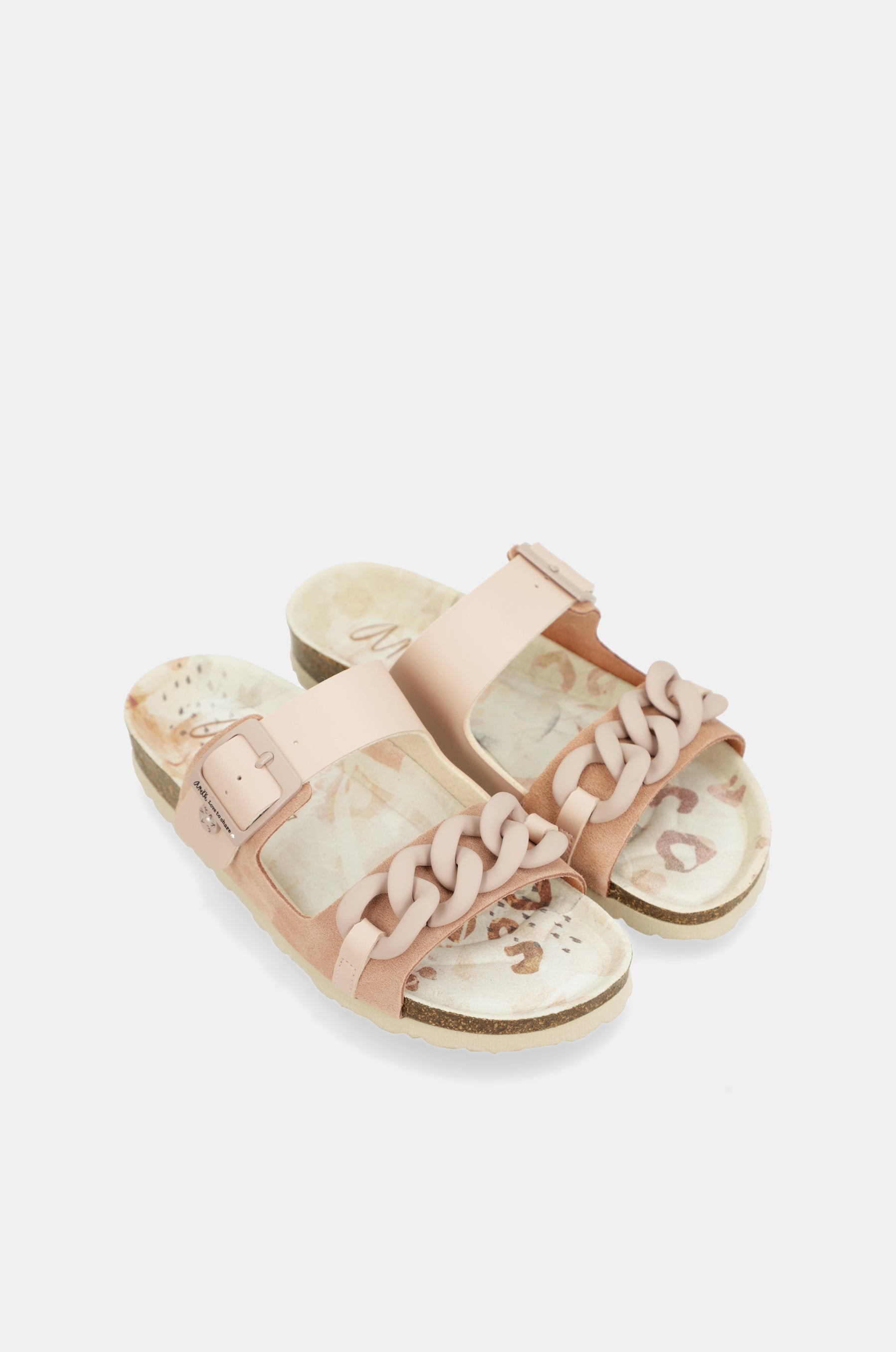Sandales bio roses à chaîne
