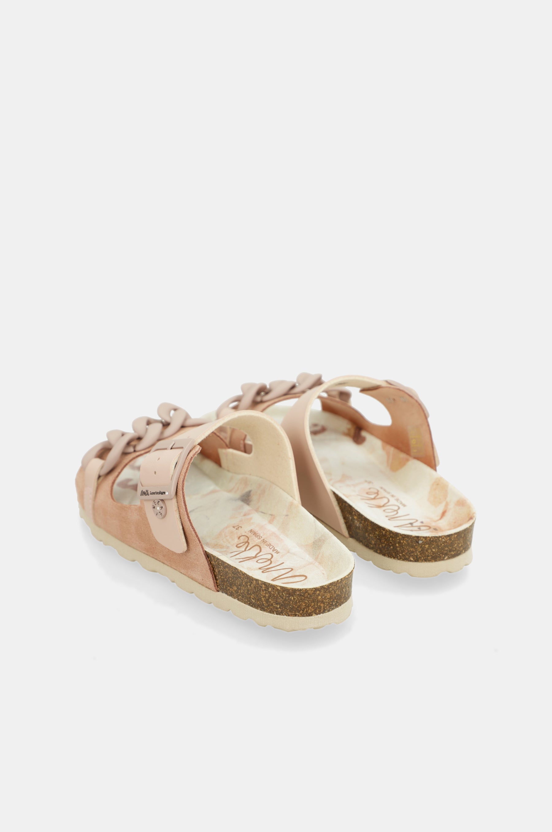 Sandales bio roses à chaîne