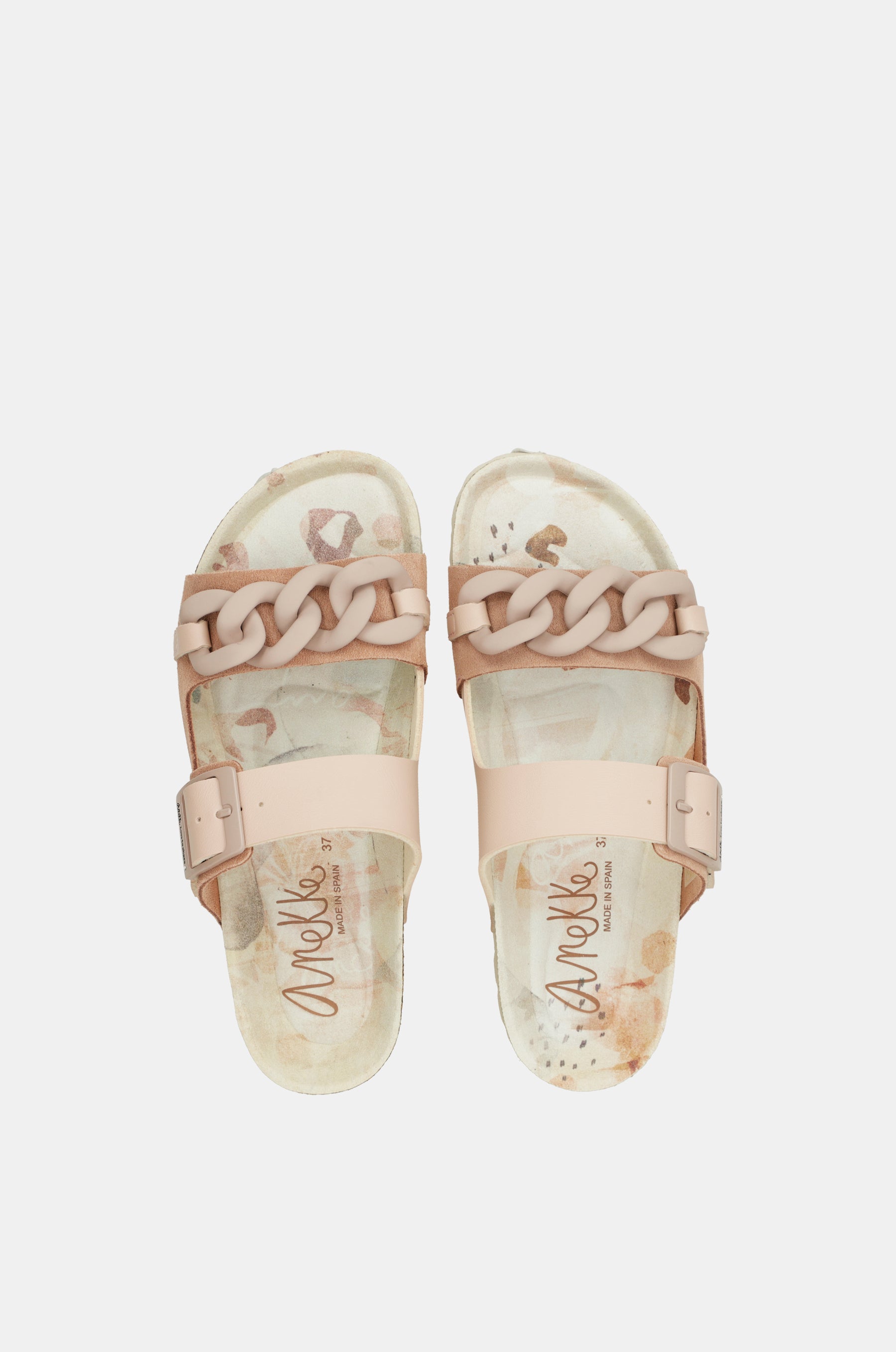 Sandales bio roses à chaîne