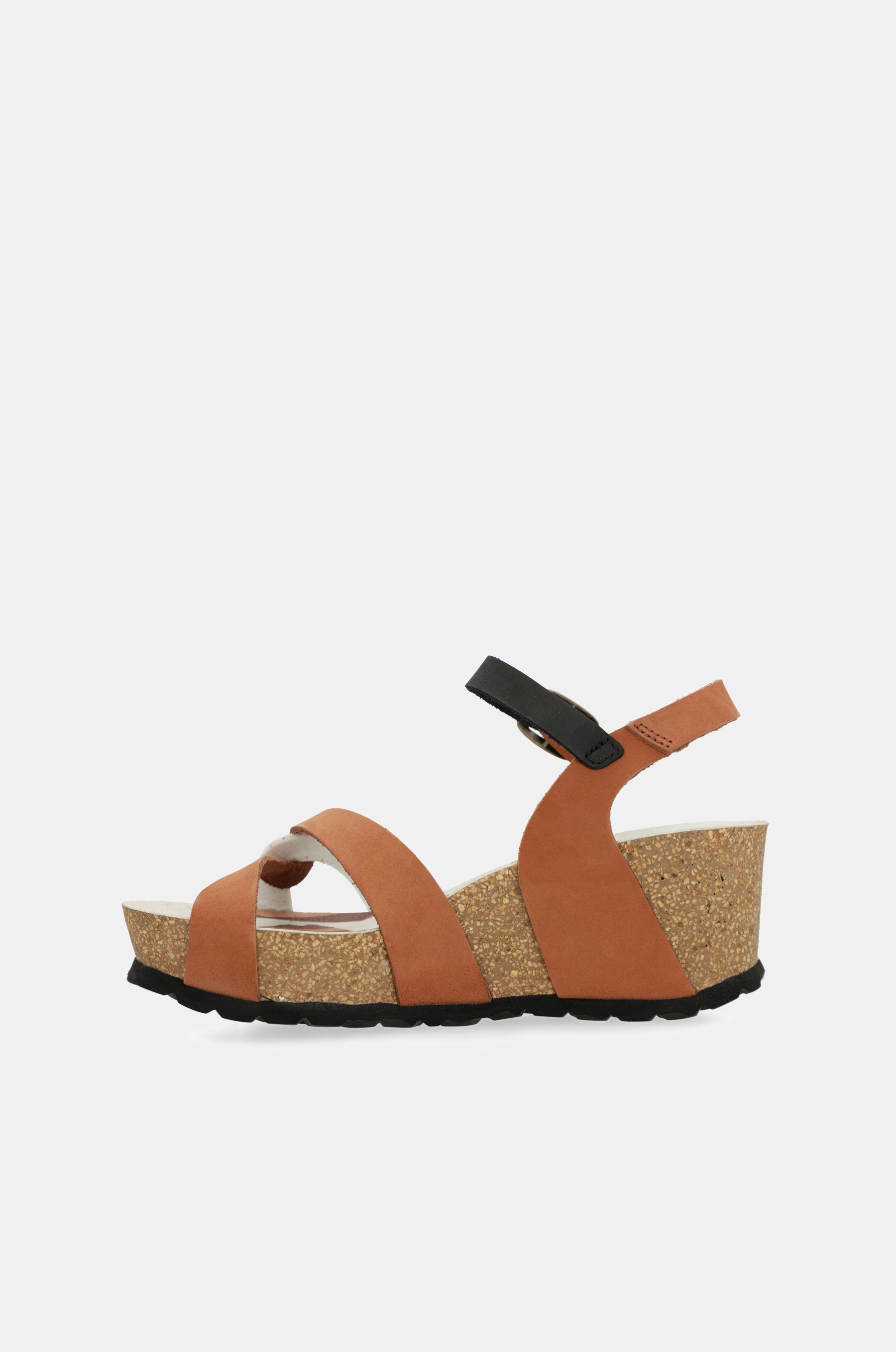 Sandales compensées bio à brides en cuir