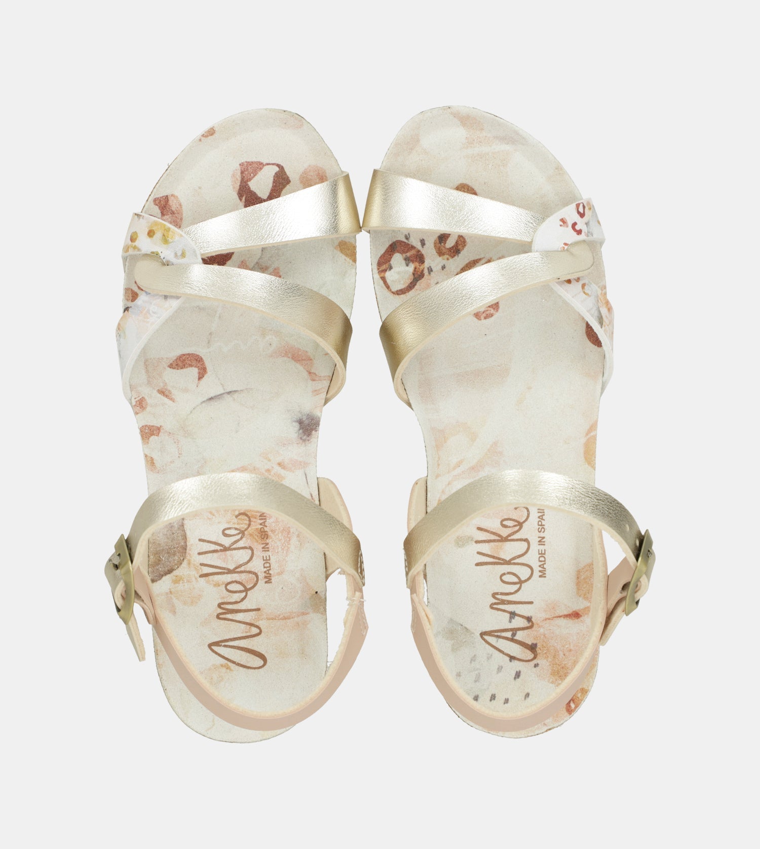 Sandales compensées bio à brides blanches