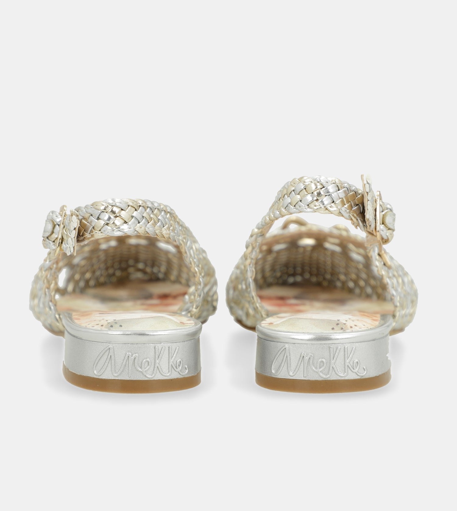 Ballerines slingback dorées et argentées