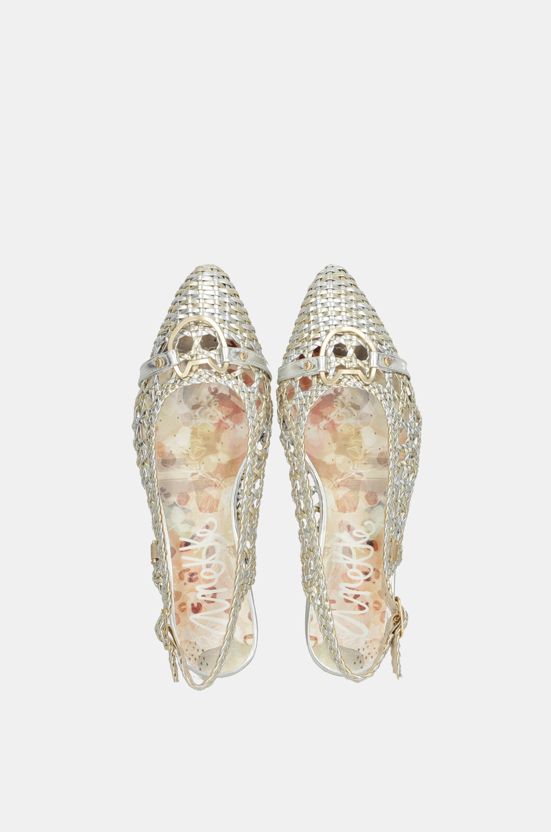 Ballerines slingback dorées et argentées