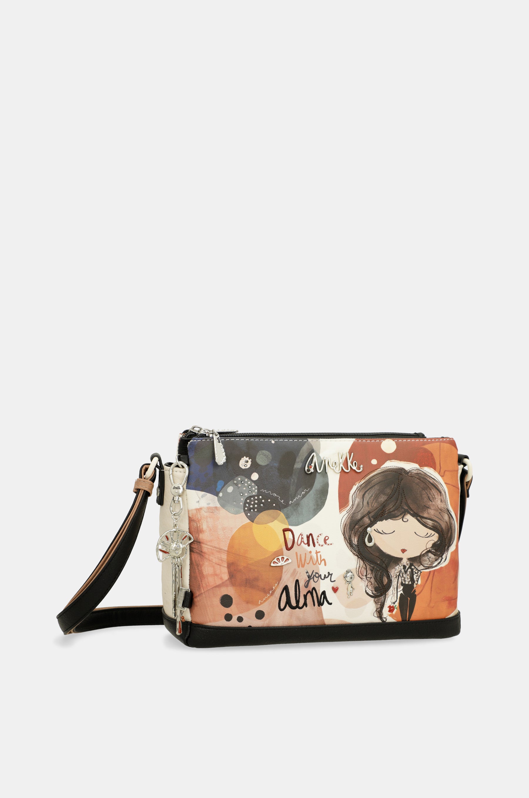 Sac bandoulière imprimé 3 compartiments Alma