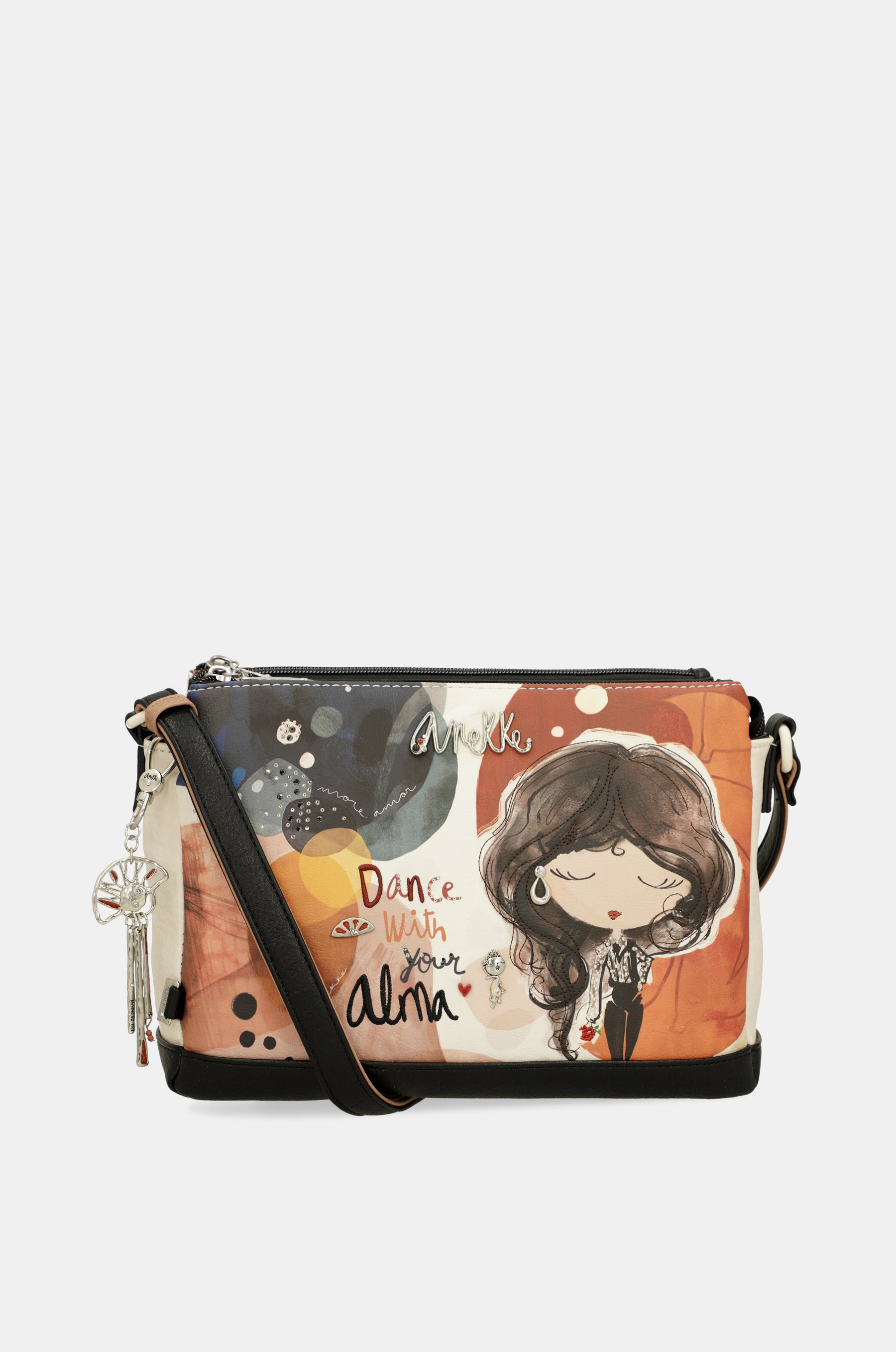 Sac bandoulière imprimé 3 compartiments Alma