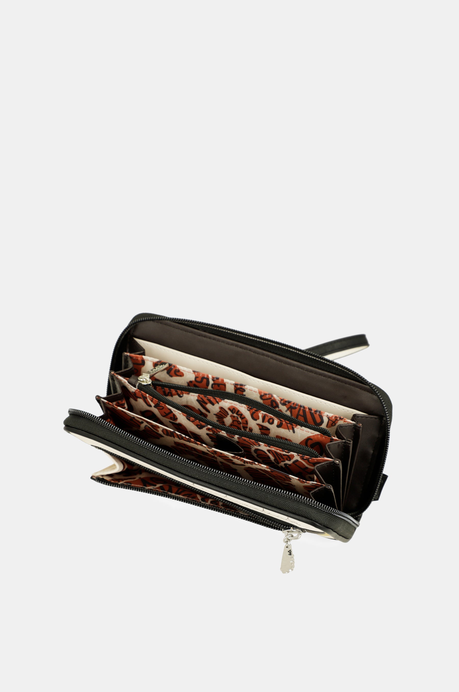 Grand portefeuille imprimé RFID Alma