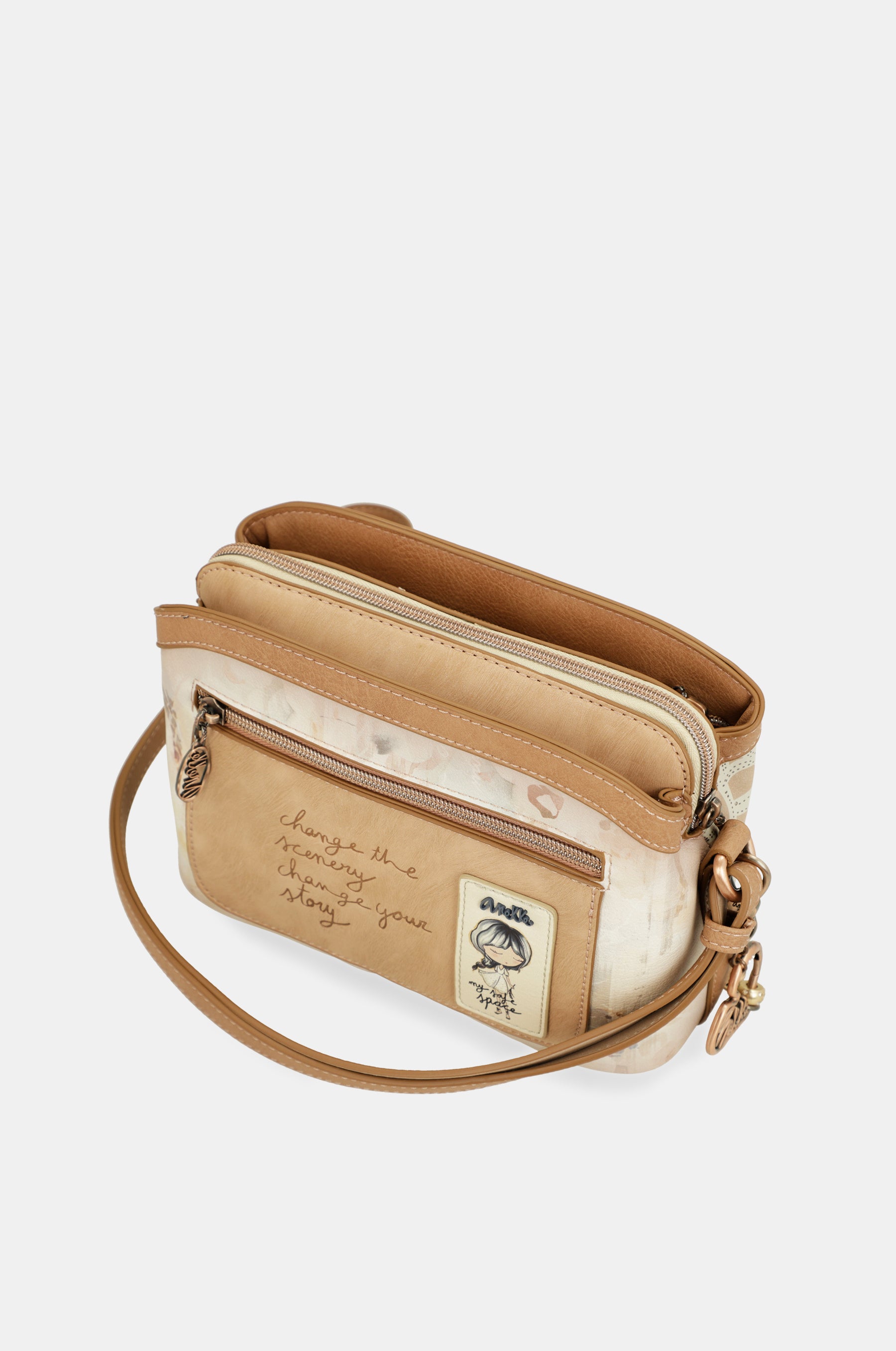 Sac bandoulière moyen 3 compartiments Memories