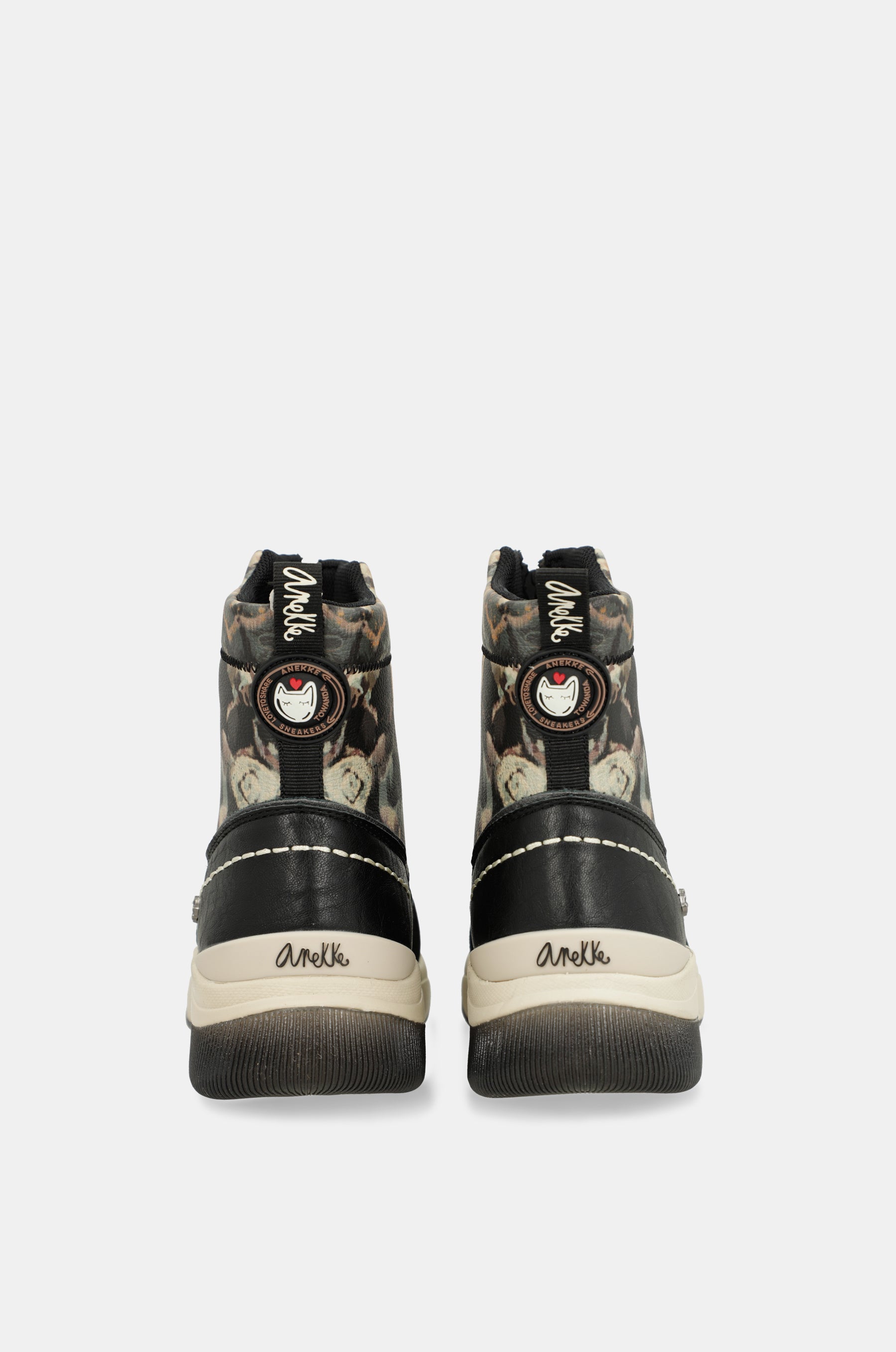 Baskets montantes anthracite imprimé