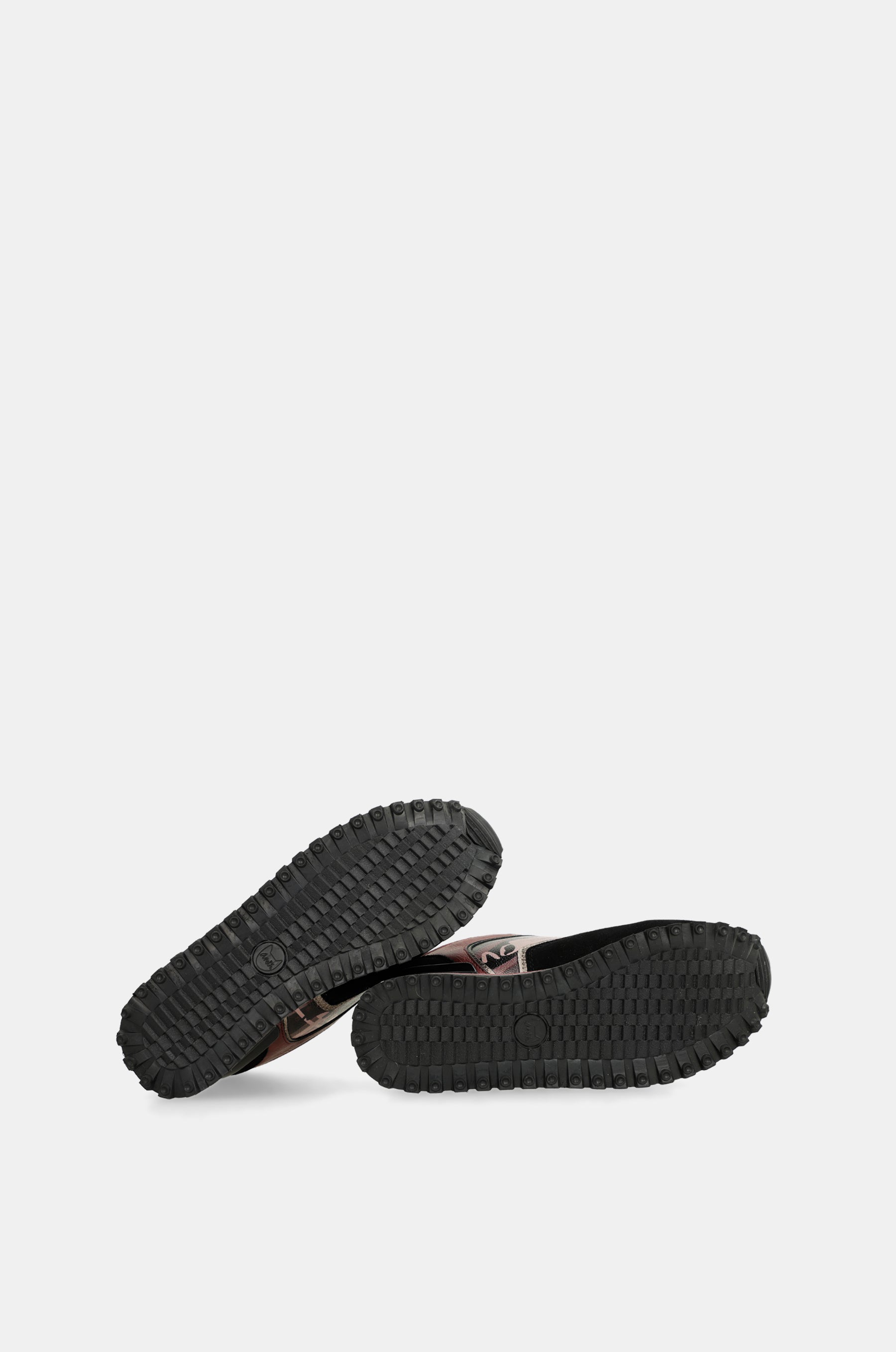 Baskets compensées noir imprimé