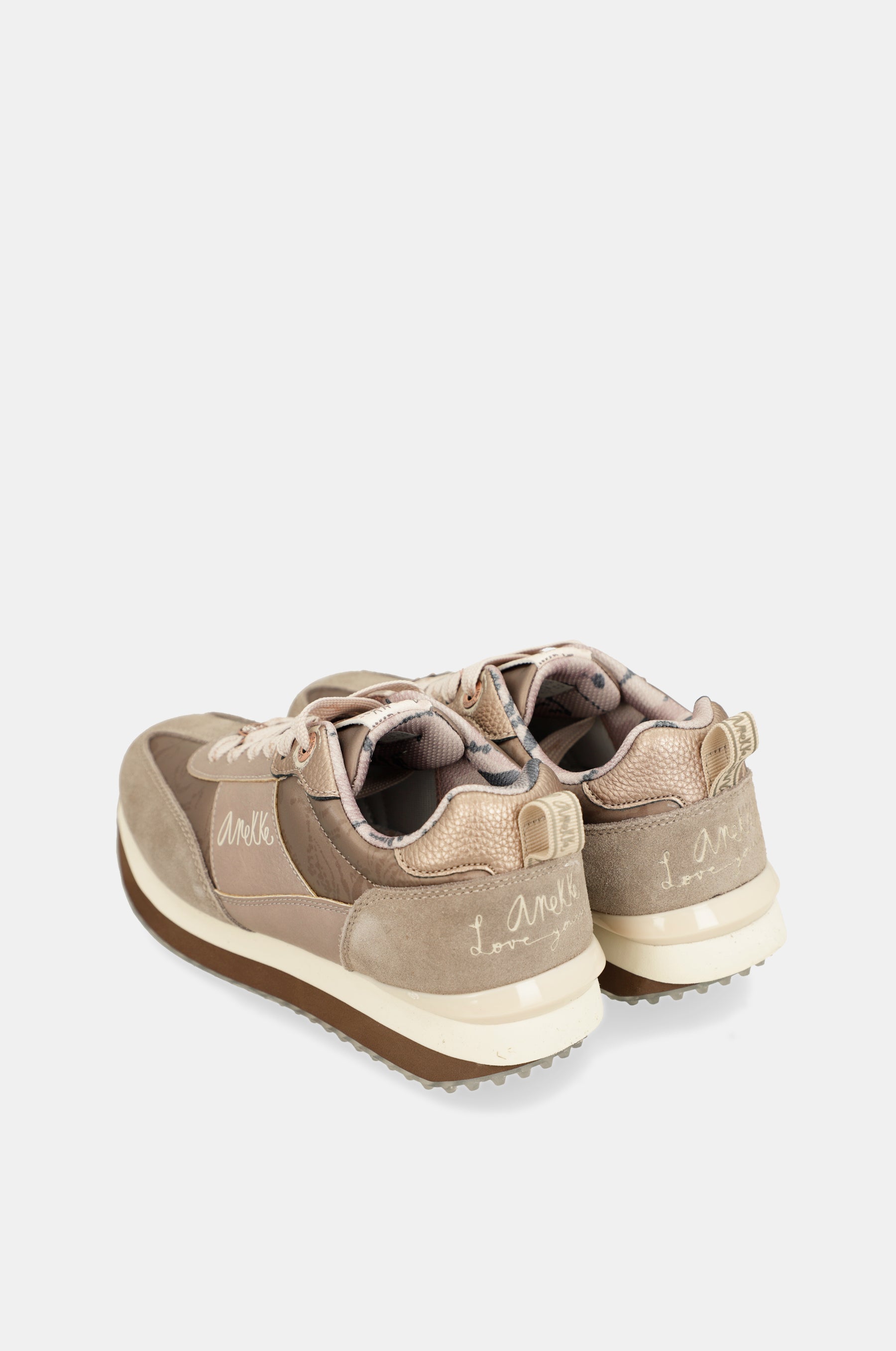 Baskets beige semelle multicolore