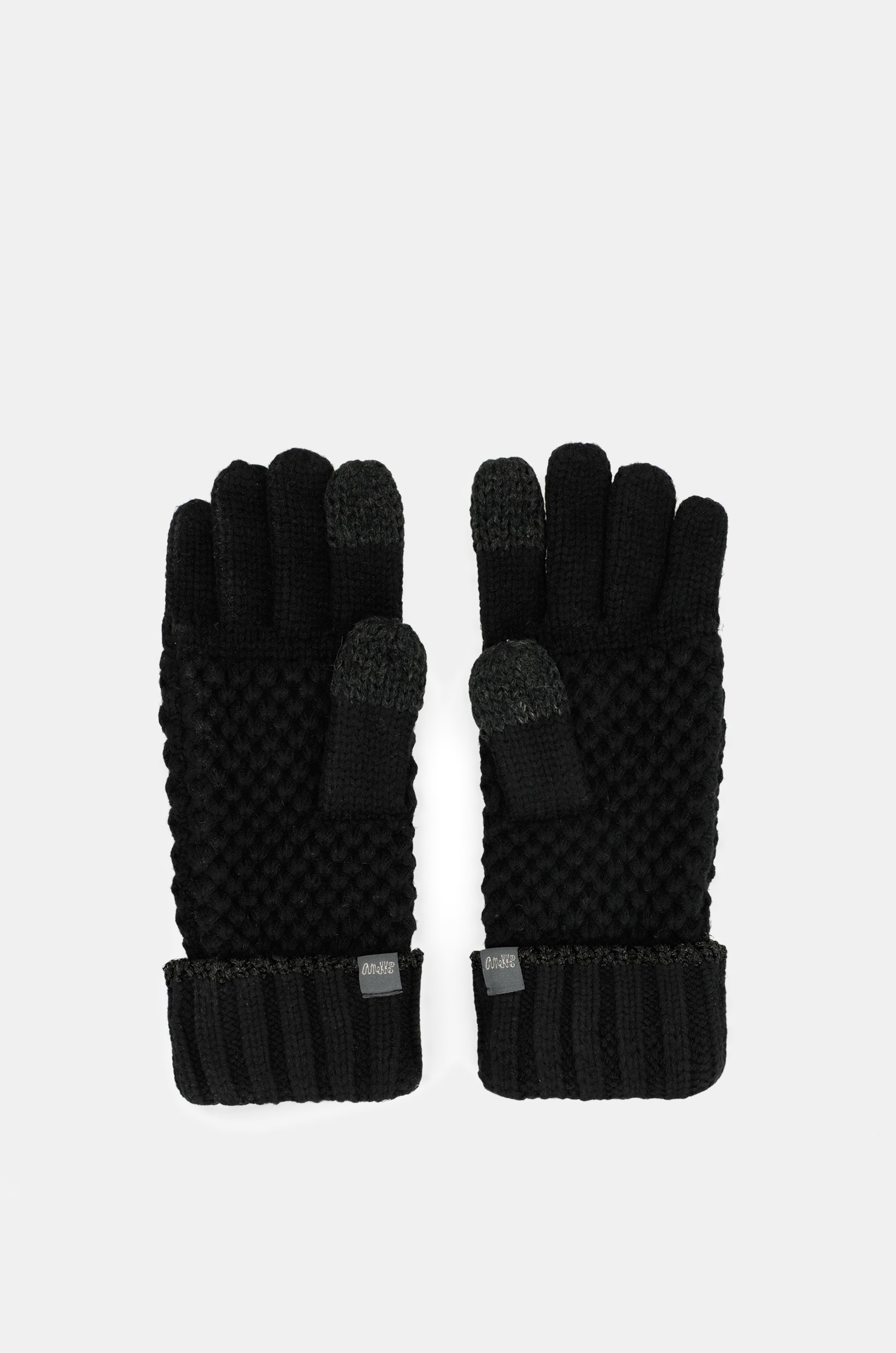 Gants en maille noir