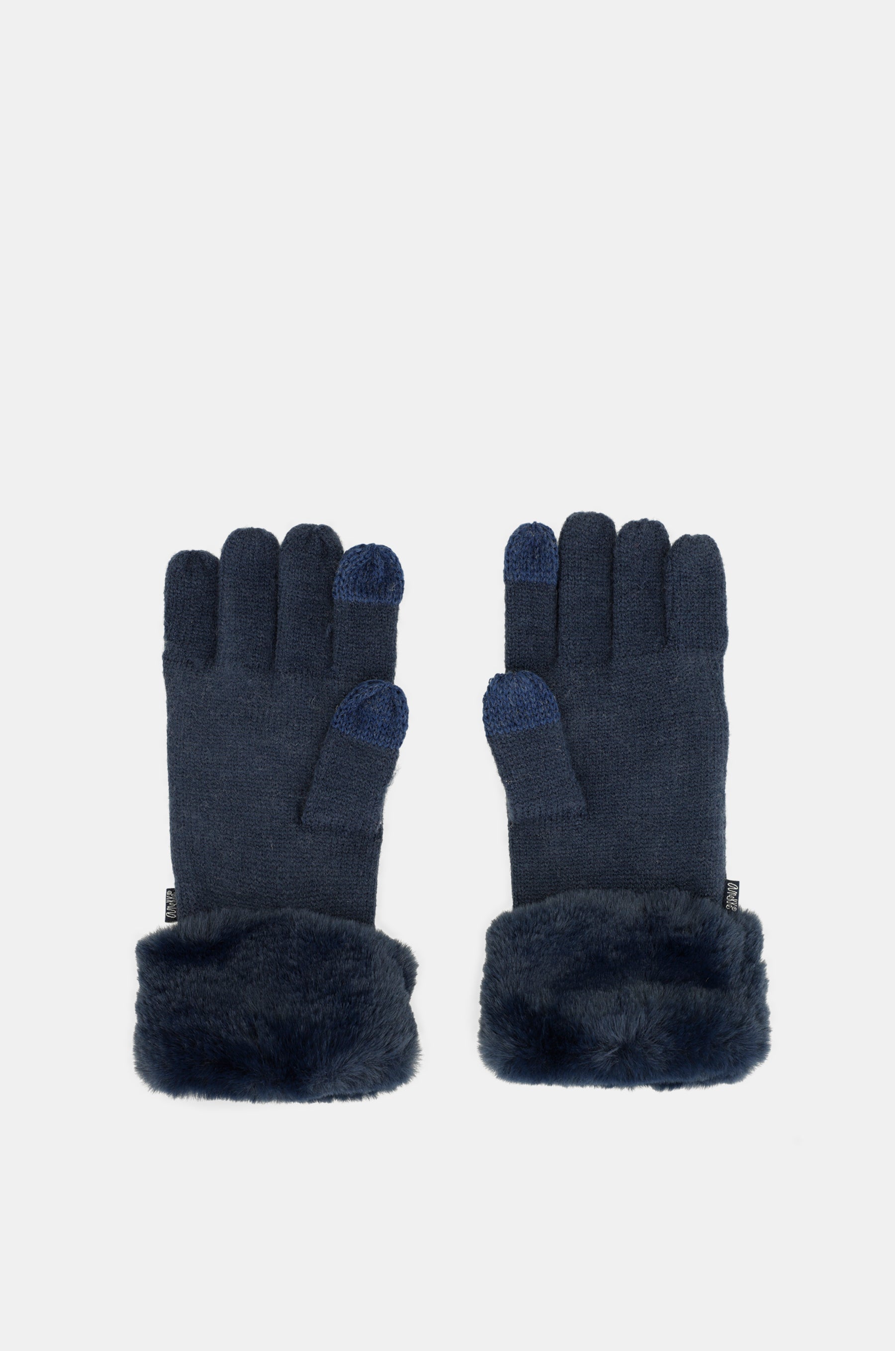 Gants en maille noir avec applications