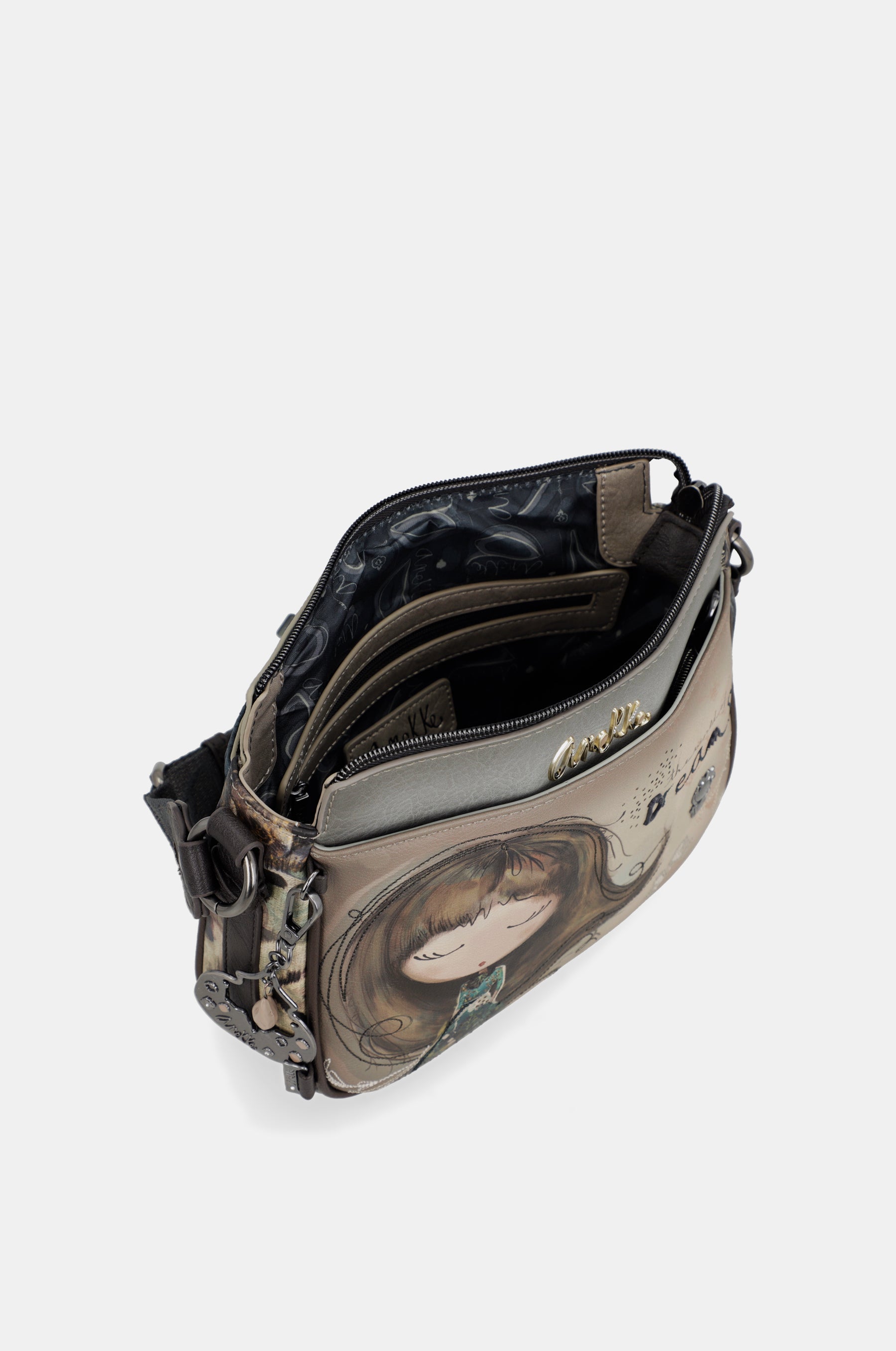 Sac bandoulière 3 compartiments moyen Real