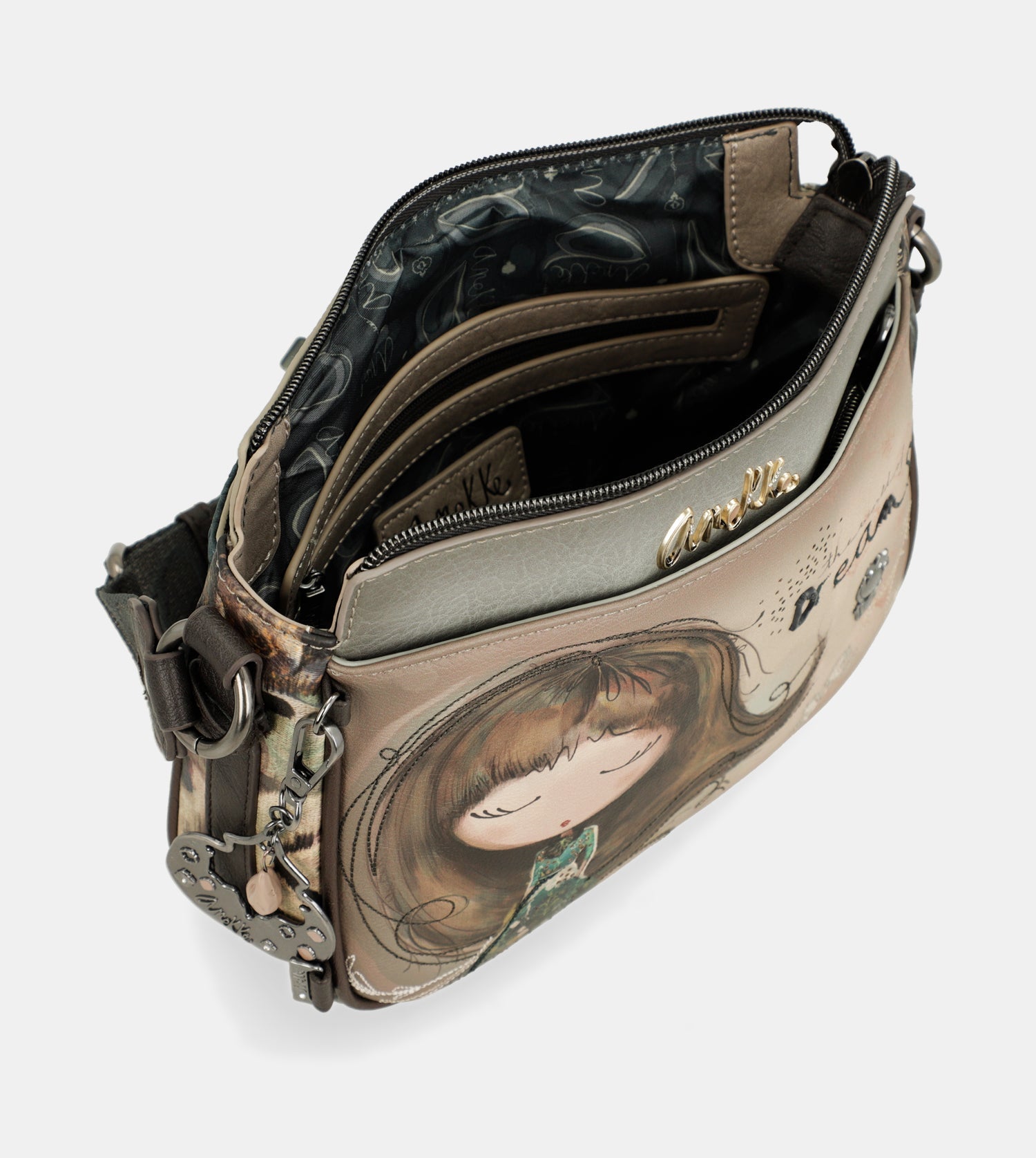 Sac bandoulière 3 compartiments moyen Real