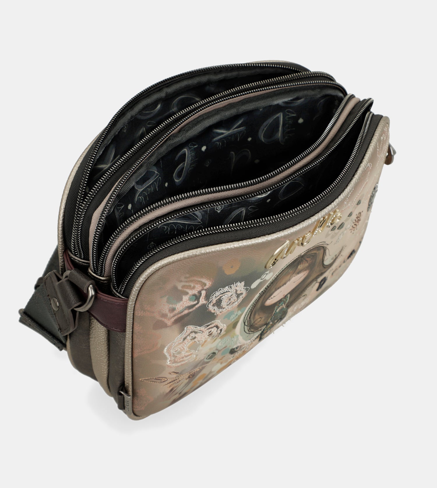 Sac bandoulière 3 compartiments Real