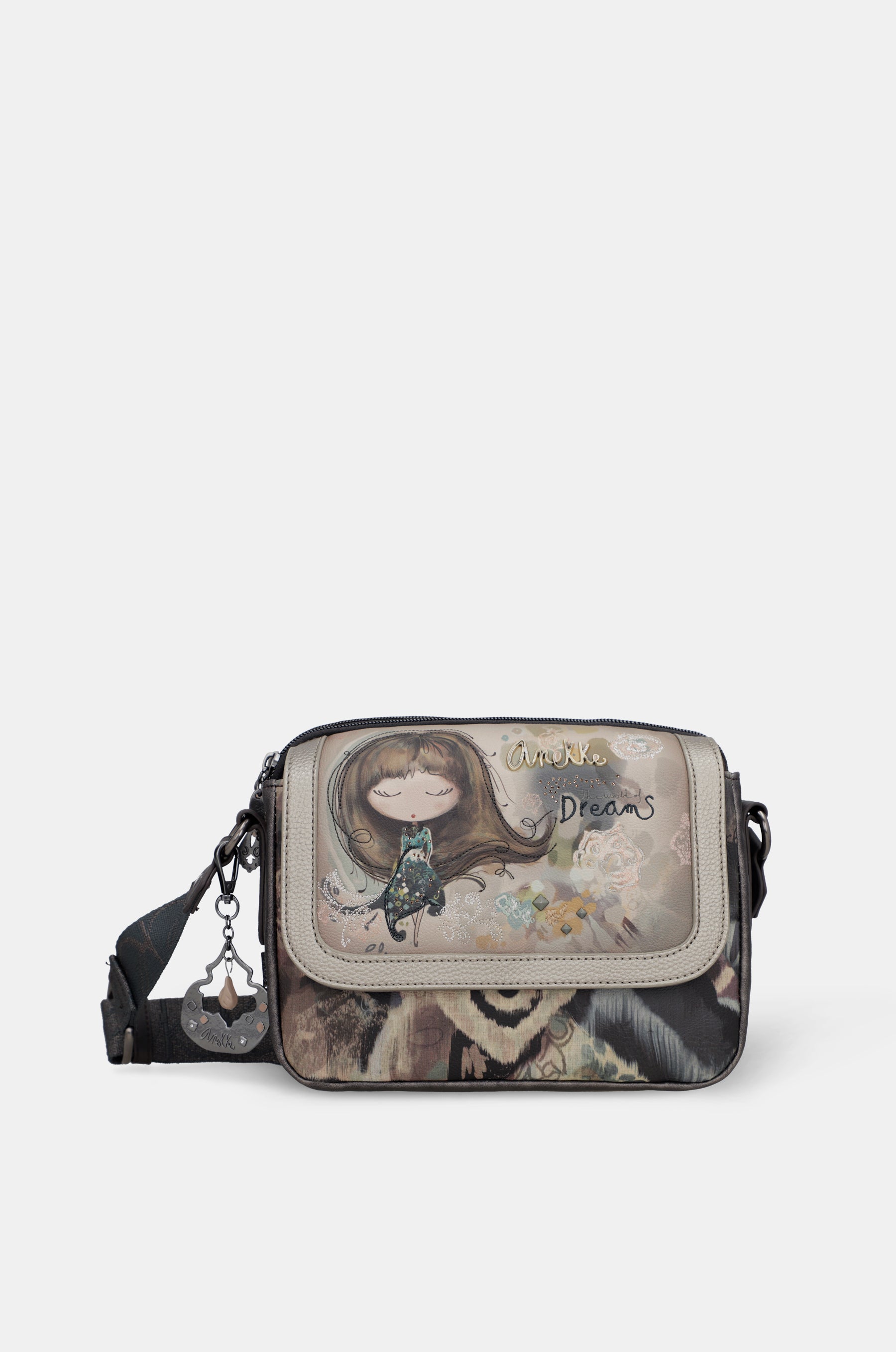 Sac bandoulière à rabat ovale Real