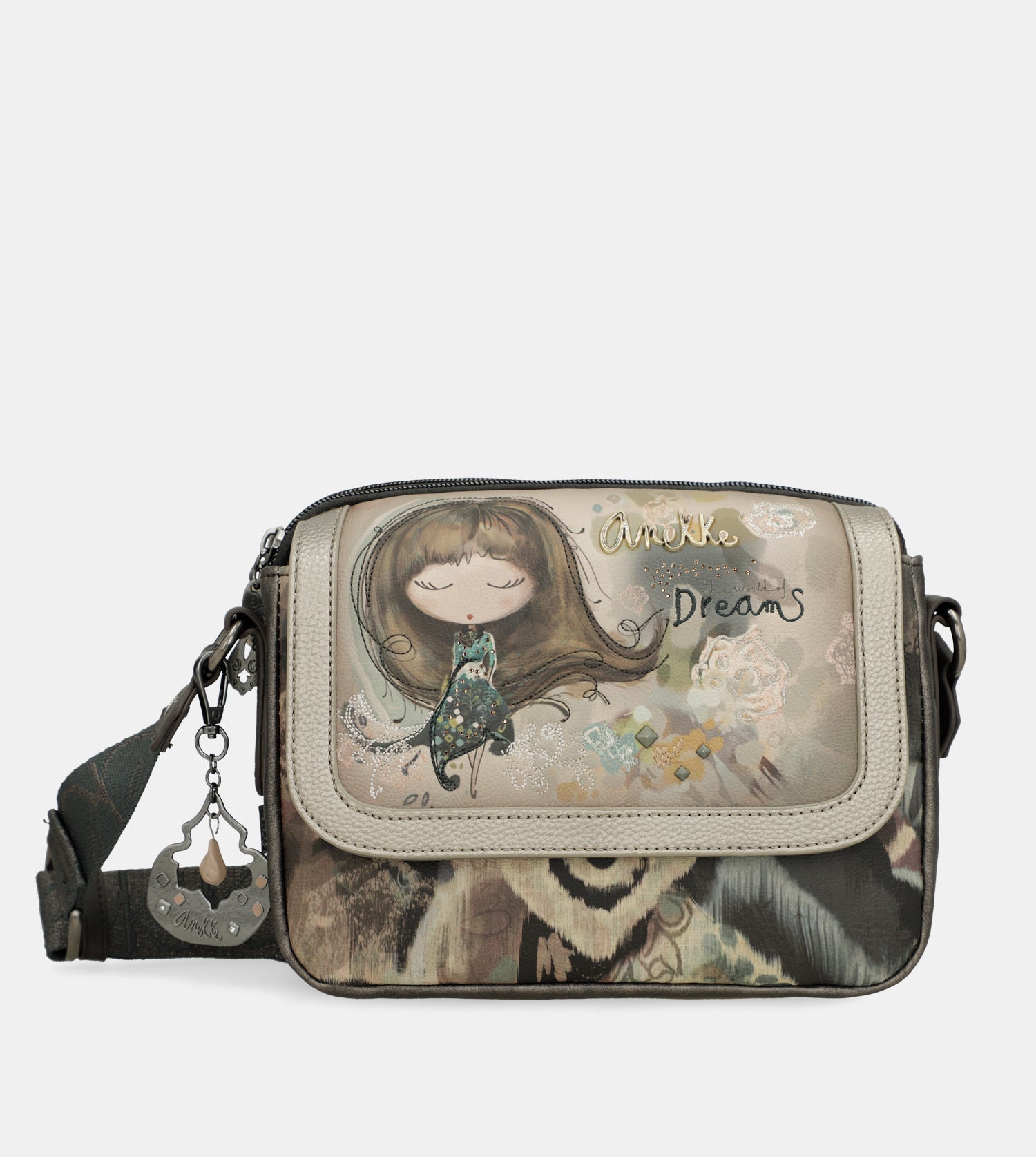 Sac bandoulière à rabat ovale Real